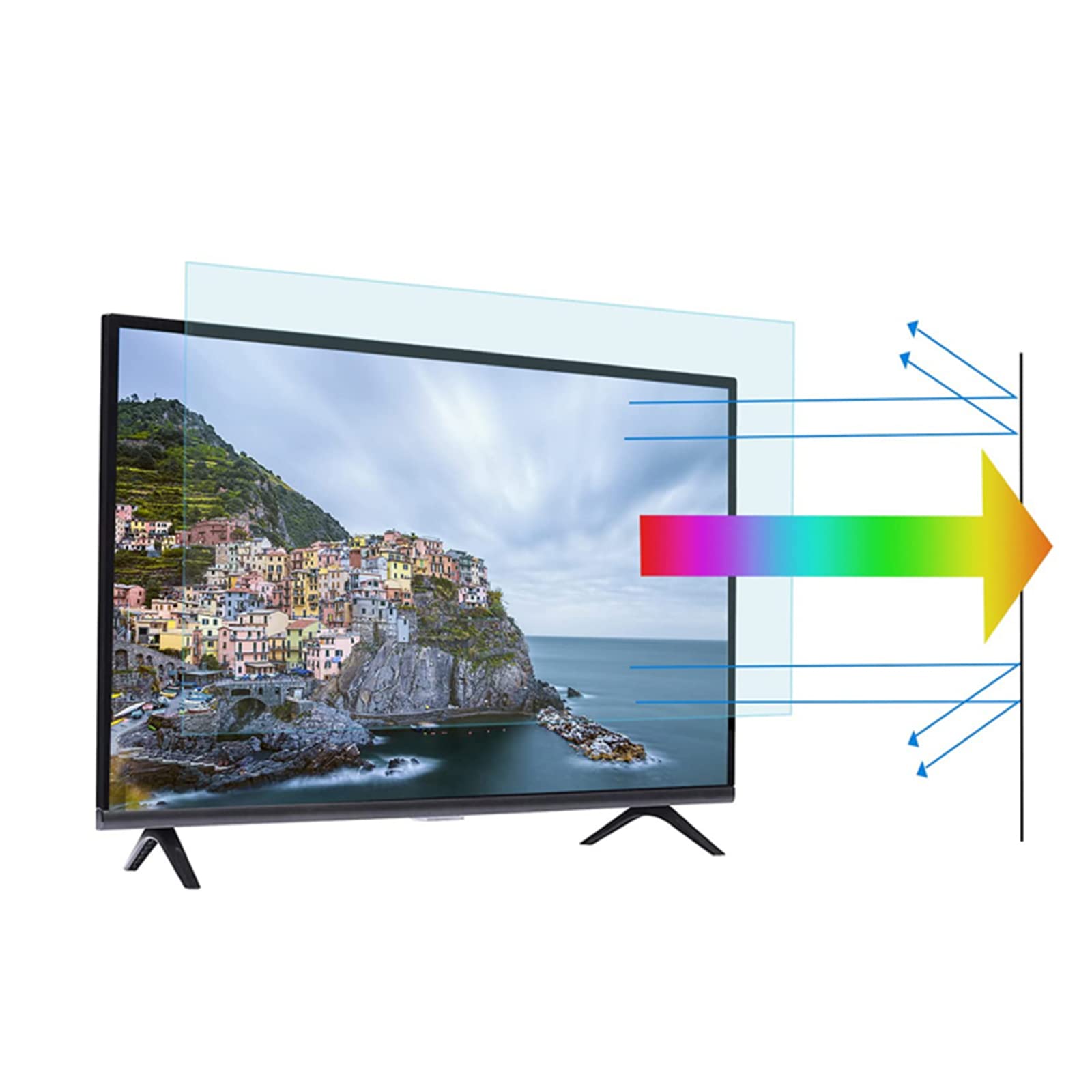 Film protecteur écran TV 75 pouces 1645x931mm anti reflet pour téléviseur 4K
