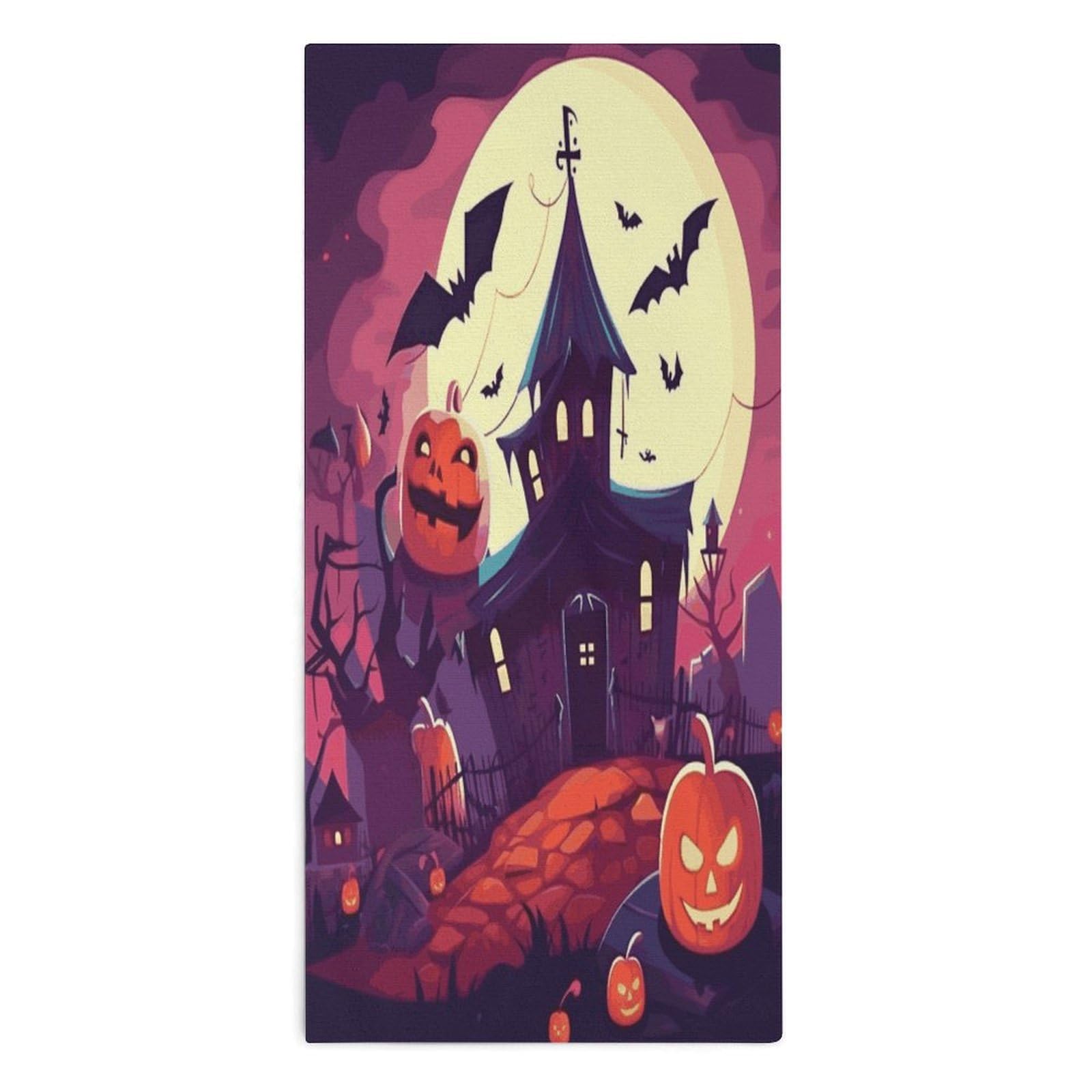 Btcowzrv Style Happy Halloween Bath Towel Beach Towels Shower Towel