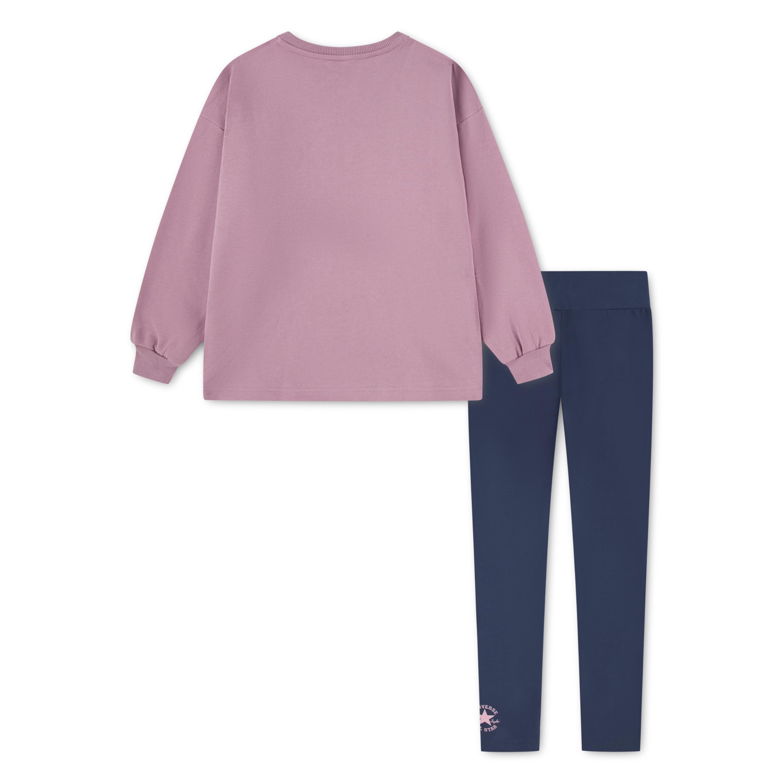 Converse Tuta da Ragazza Crewneck Legging Rosa Taglia 12-13 A Codice 4CG229-BFK