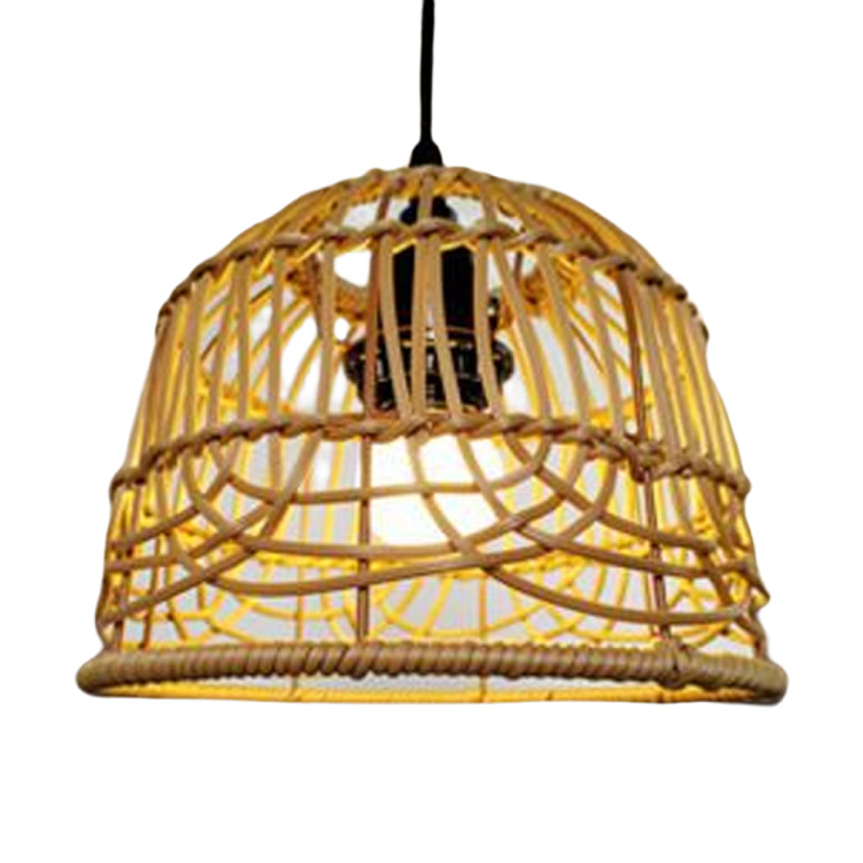 Lamp Shades, Light Shades Ceiling Bedroom Rattan Lampshade Elegant Woven Light Shade for Ceiling Pendant Light Home Decor Beige