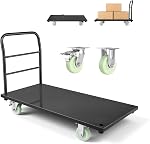 VEVOR Push Cart pliable Dolly, 330 lbs Capacité de charge, pliant plate-forme camion avec roues pivotantes, déplacement plate-formes à main camion à plat, Space Poignée de sauvegarde pour un stockage facile 29 x 18.9 x 32.5 dans