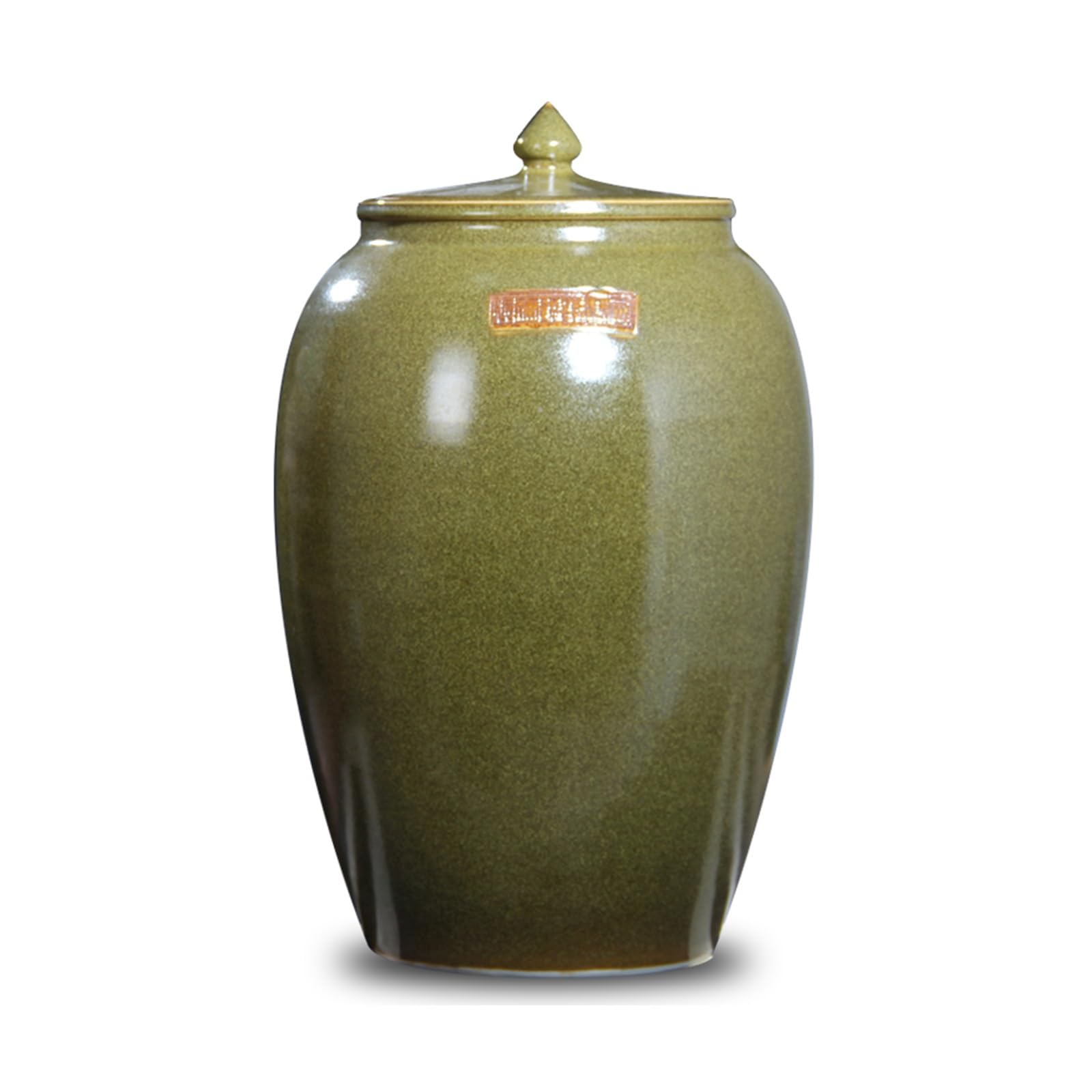 MESCXTY Rice Storage Containe with Lid Chinese Style Ceramic Bucket Kitchen Flour Food Airtight Jars and Grain Container Lid(25KG)