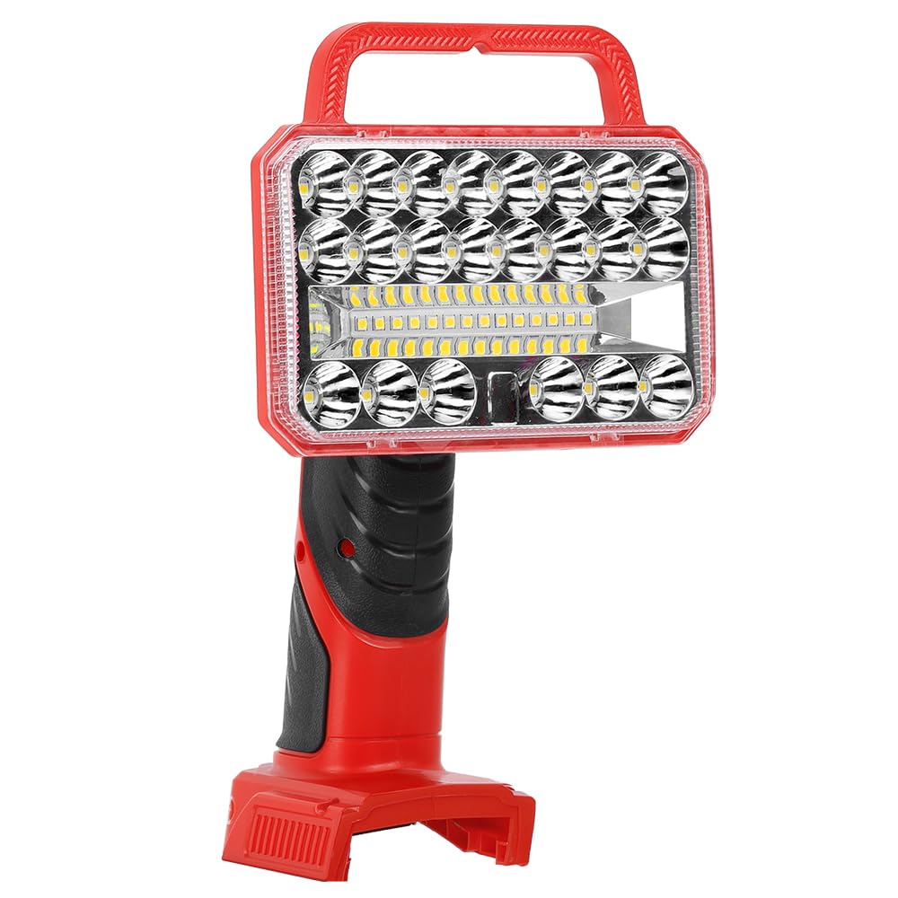 XideNauqsh 18W Work Light Compatible with Milwaukee M18 18V Lithium-Ion Batteries, 2000LM Flashlight with USB Port, Spotlight with 3 Modes & 90 Degree