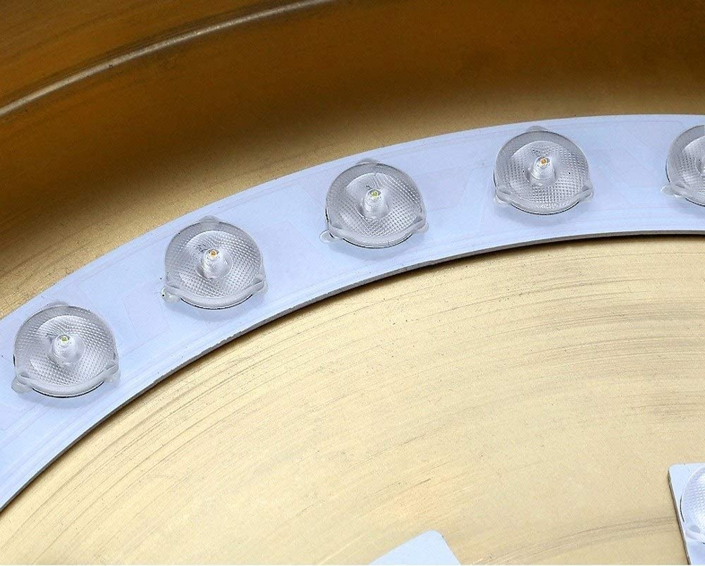 PZAOJAU Plafoniera da bagno in ottone antico a LED da cucina a basso profilo da soffitto tonda dimmerabile plafoniera da corridoio dorata per camera da letto Sala da pranzo Buan