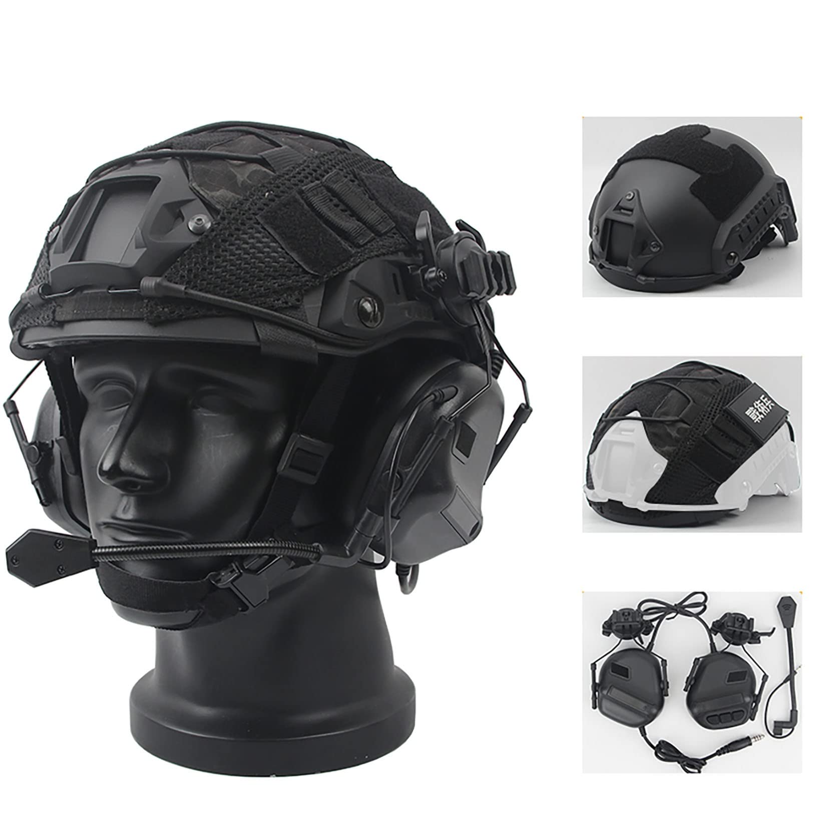 Amazon.co.jp: タクティカル ヘルメット セット、サバゲー ヘルメット