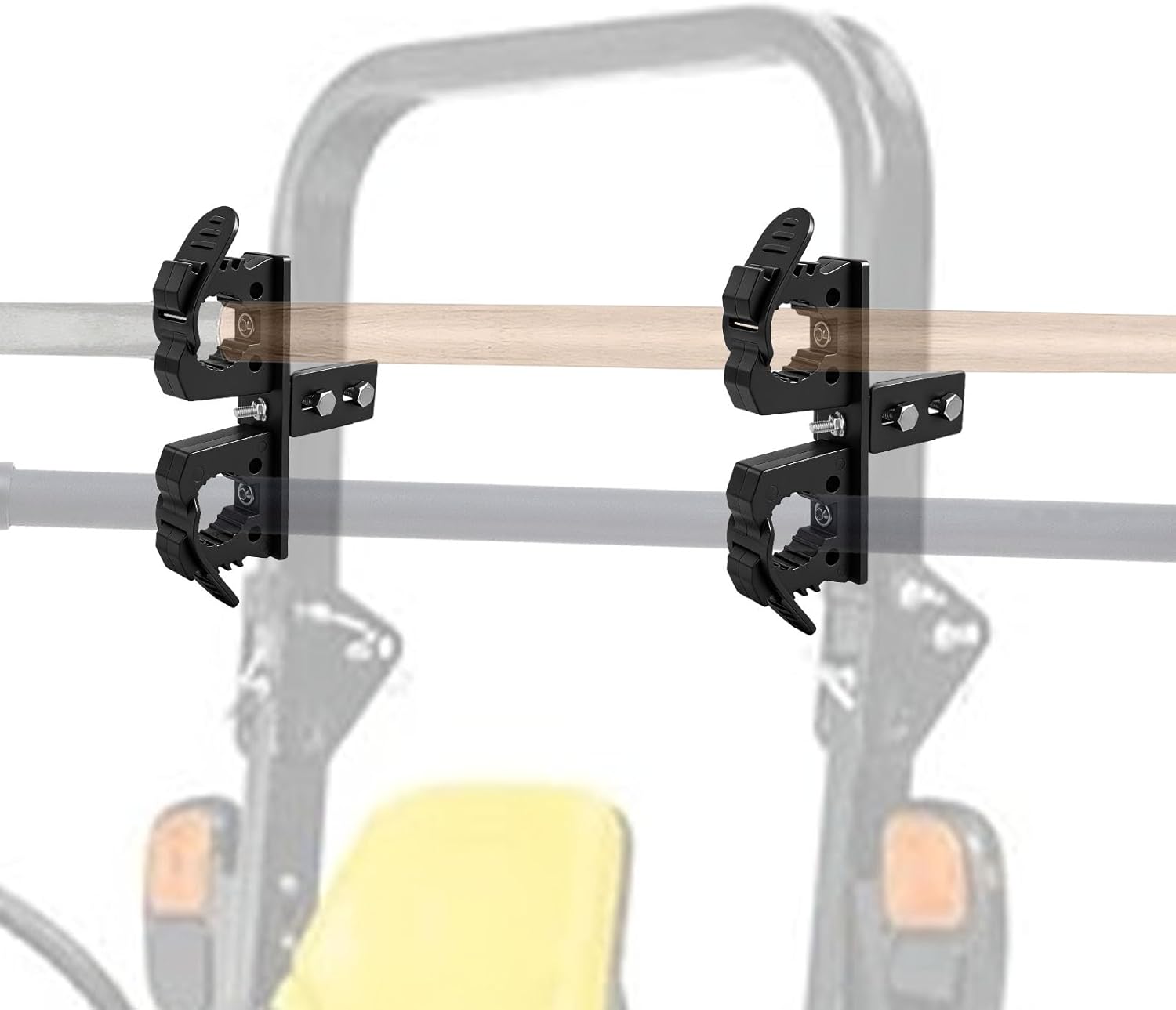 JERBOR Tractor Tool Holder for ROPS, Quick Release UTV Tool Rack Fit for Weed Eater & Shovel, Adjustable Clamp Fits 2.5" & Under Tubes, Compatible with Tractors, Zero Turn Mowers, Snowplows, 2 Pack