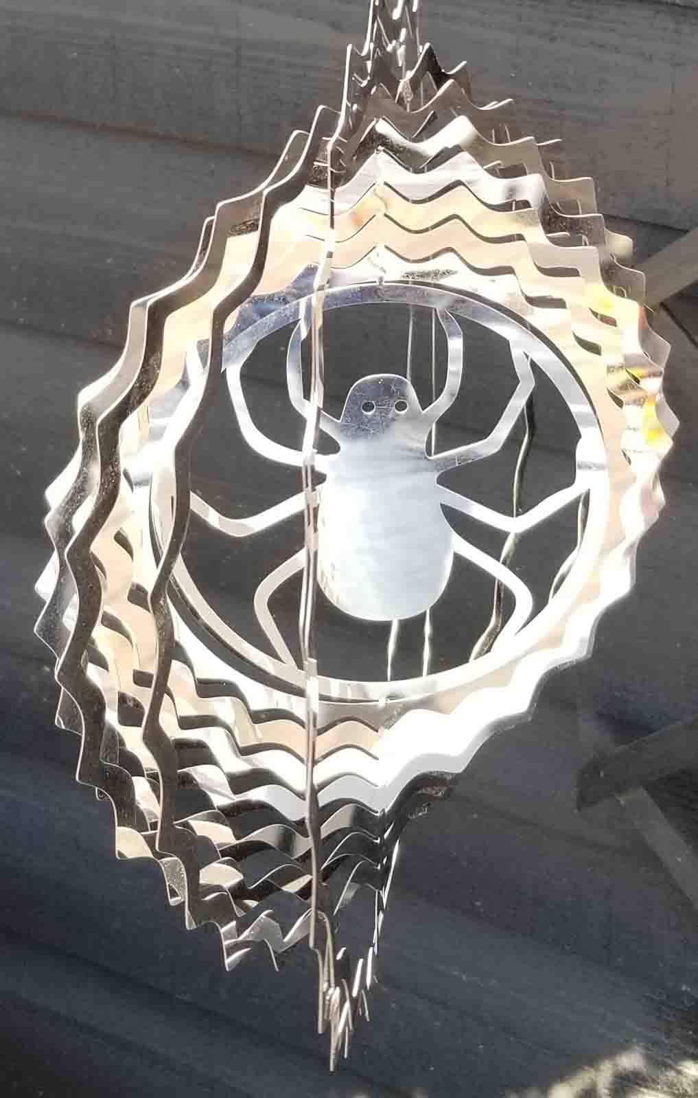 Stainless Steel Wind Spinner - 3D Mobile - Spider Web Spinner