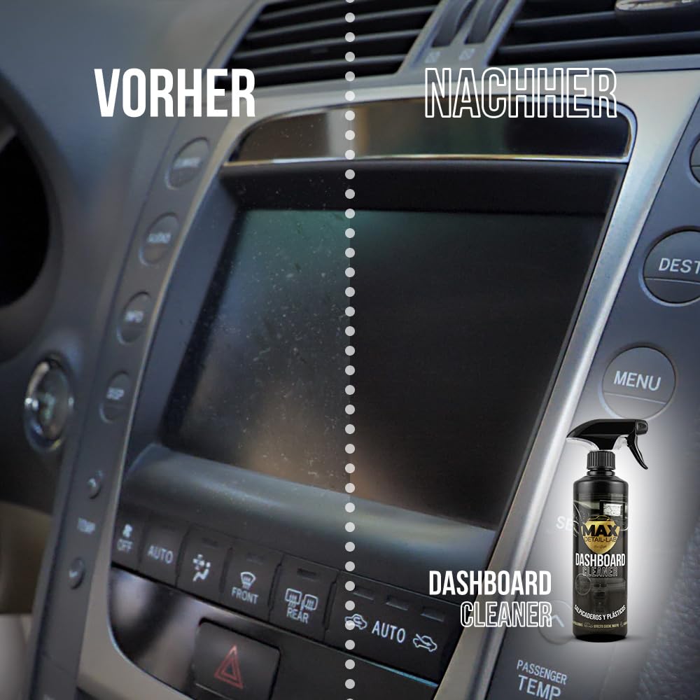 MAX DETAIL-LAB - Dashboard Cleaner - Auto Innenraum Reiniger Cockpitpflege Kunstoffreiniger Armaturenbrett, Silikonfreie Formel, Angenehmes Parfüm, Innenraumreiniger Cockpit Detailing Car Set, 5L