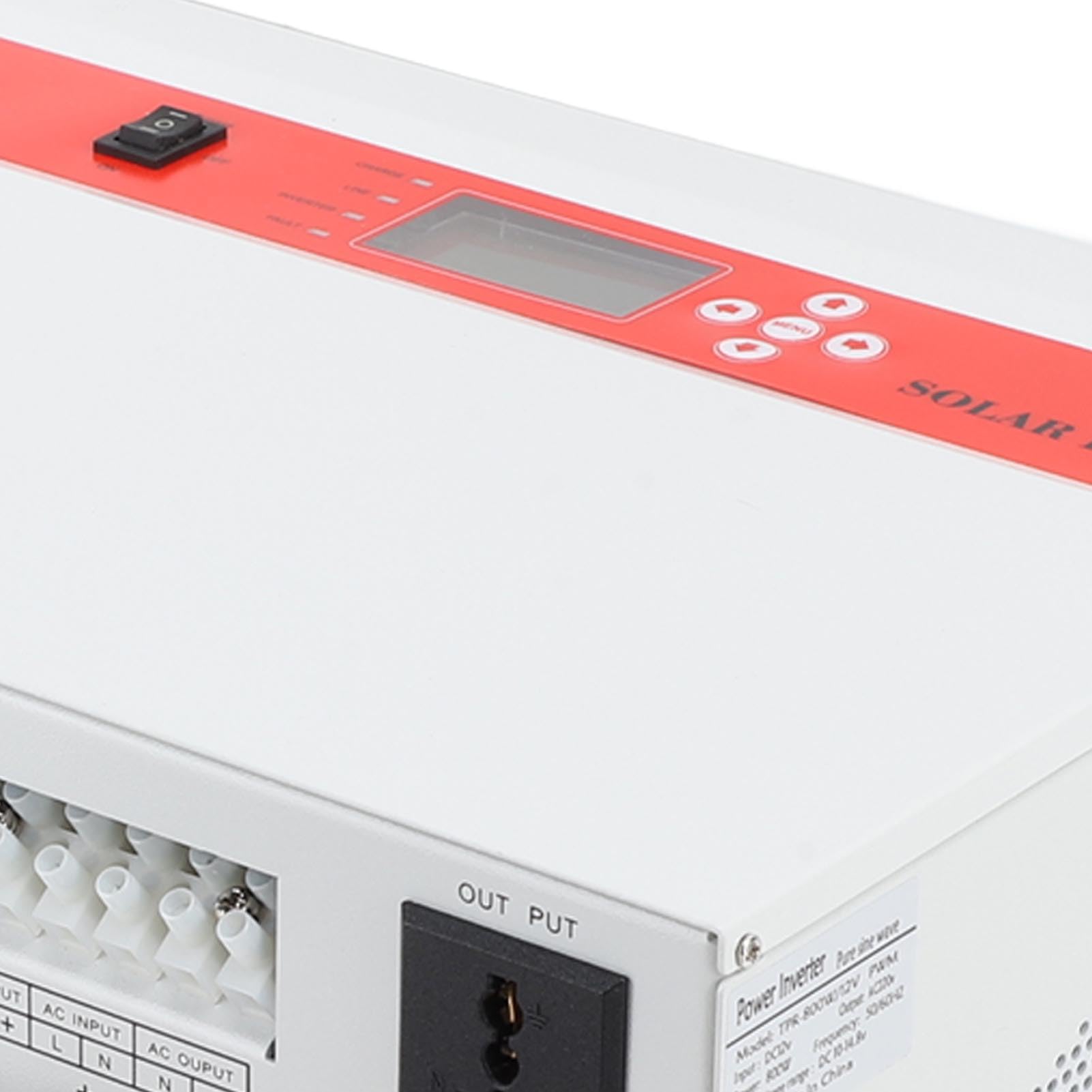 Fdit Stabilizzatore di Tensione Efficiente Inverter a Onda Sinusoidale Pura da 800 W 12 V per Dispositivi di Ricarica Solare Lega di Alluminio 1 unità