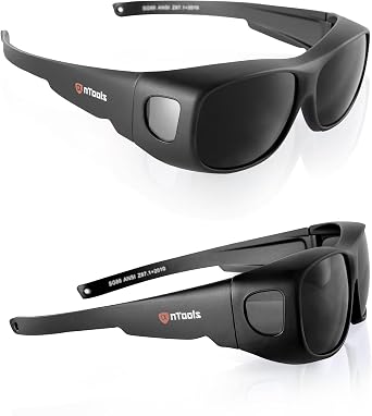 AnTools IR 5.0 Welding Glasses, Wrap-around Welding Goggles, Anti-scratch Welding Lens, UV Protection, Meet ANSI/ISEA, OSHA, Black