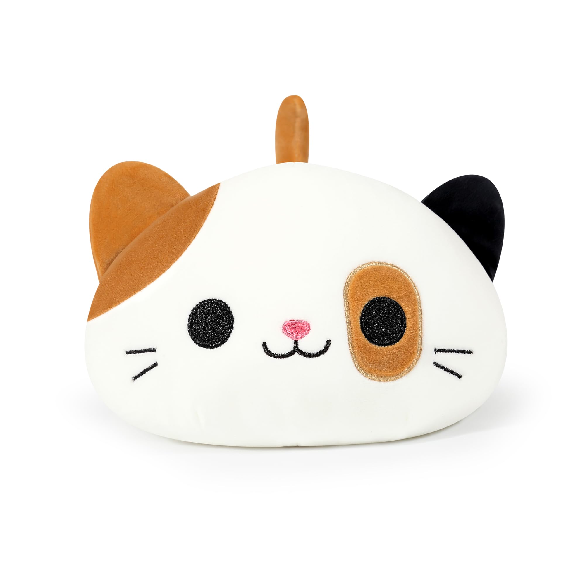 Shownicer - Peluche di gatto kawaii, cuscino in peluche, giocattolo per bambini, regalo per ragazze di 3+ anni (Marrone, 30 cm)