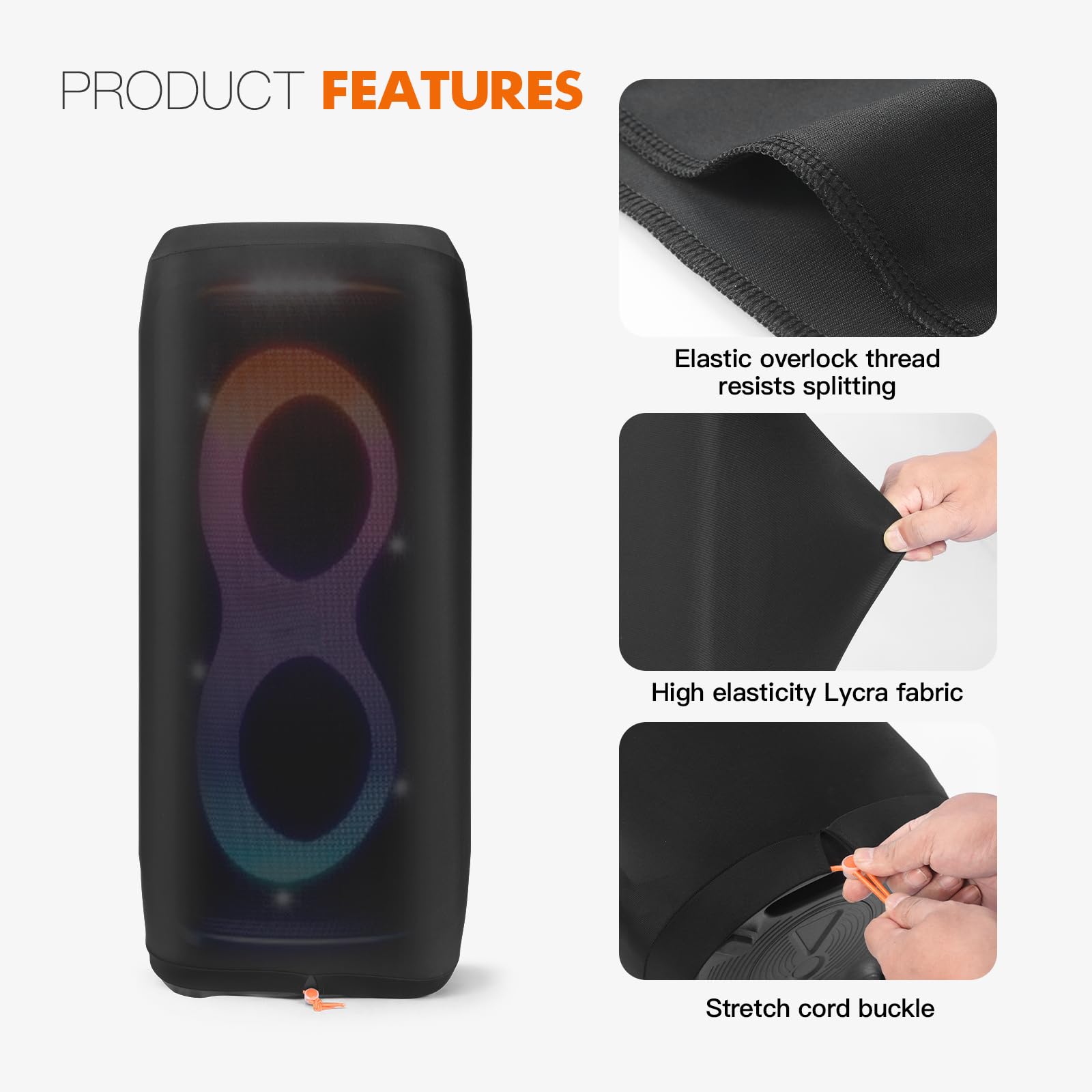 Cubierta antipolvo compatible con altavoz portátil JBL PartyBox 720, funda protectora con banda elástica para altavoz JBL PARTYBOX 720