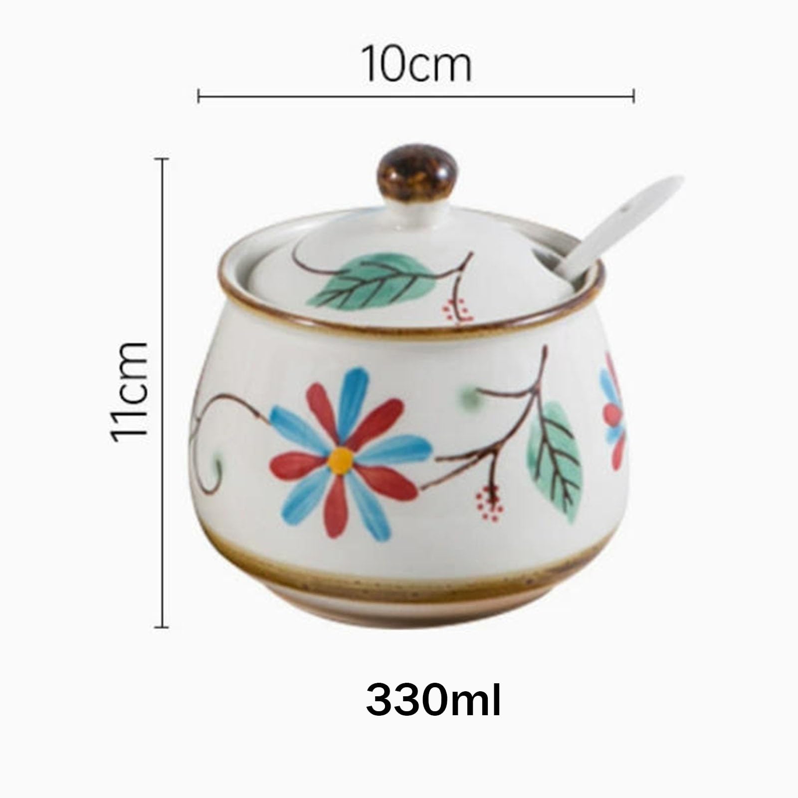 Zuccheriera con coperchio Zuccheriera in Ceramica Set 3 Pezzi, portaspezie for la cucina