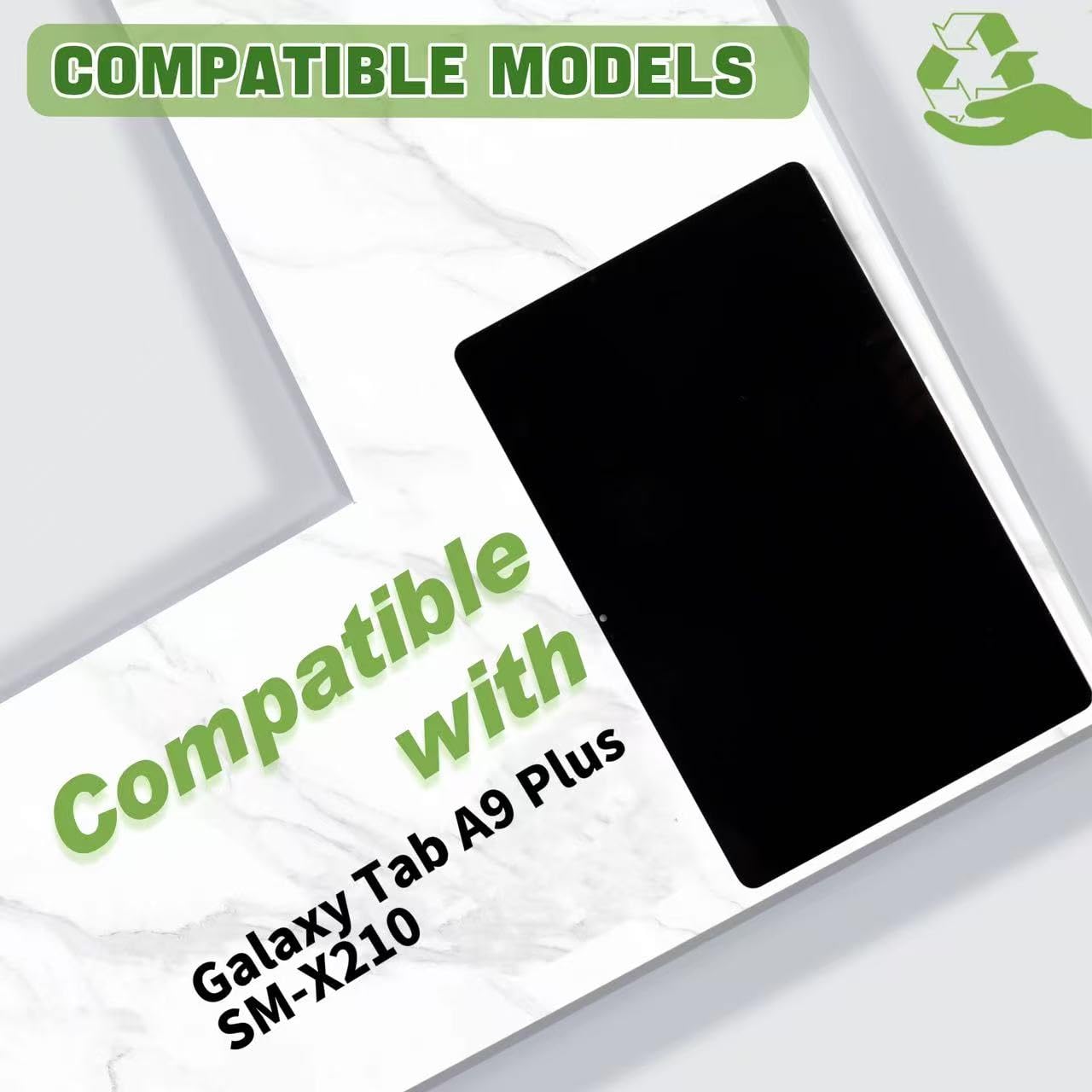 Pantalla LCD compatible con Galaxy Tab A9 Plus Tab A9+ SM-X210, SM-X215, SM-X216B pantalla LCD de repuesto con kit de herramientas de reparación actualizado