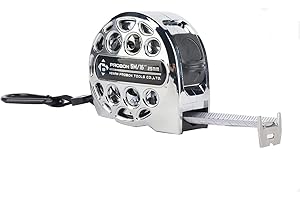 Cinta métrica de acero inoxidable impermeable, caja de metaloide, 16 pies/5 metros,...