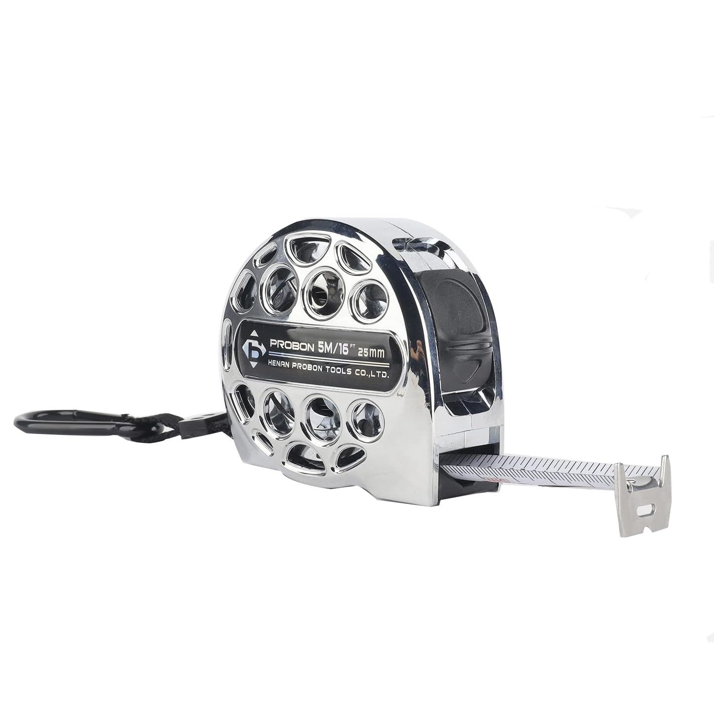 High-Grade Metalloid case, Stainless Steel Waterproof Tape Measure, Front Side Ft/in, Reverse Side M/mm,16Ft/5Meters for Construction (Bright White)