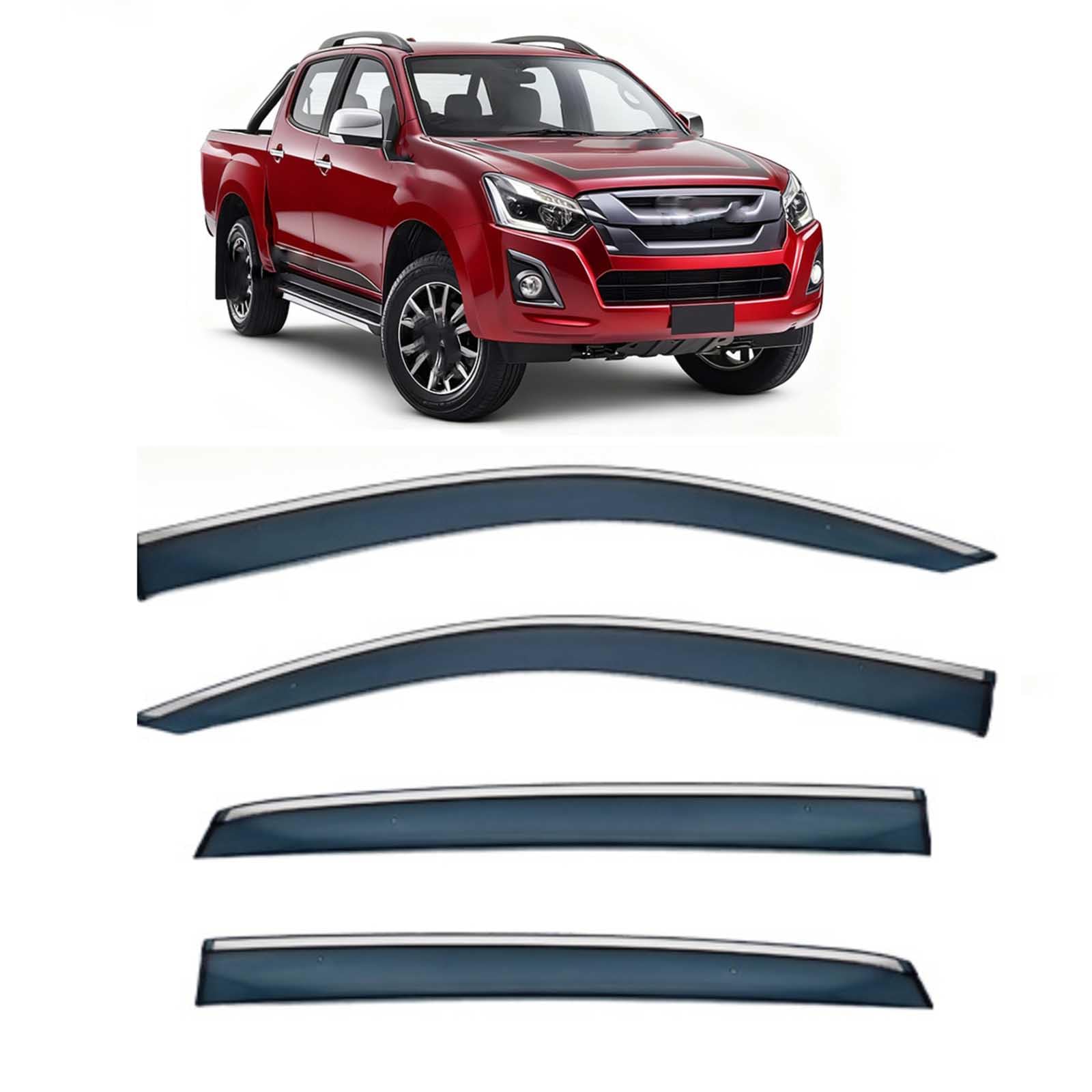 Amazon.com: Window Rain Guards Fit for Isuzu KB Pickup Truck MK2