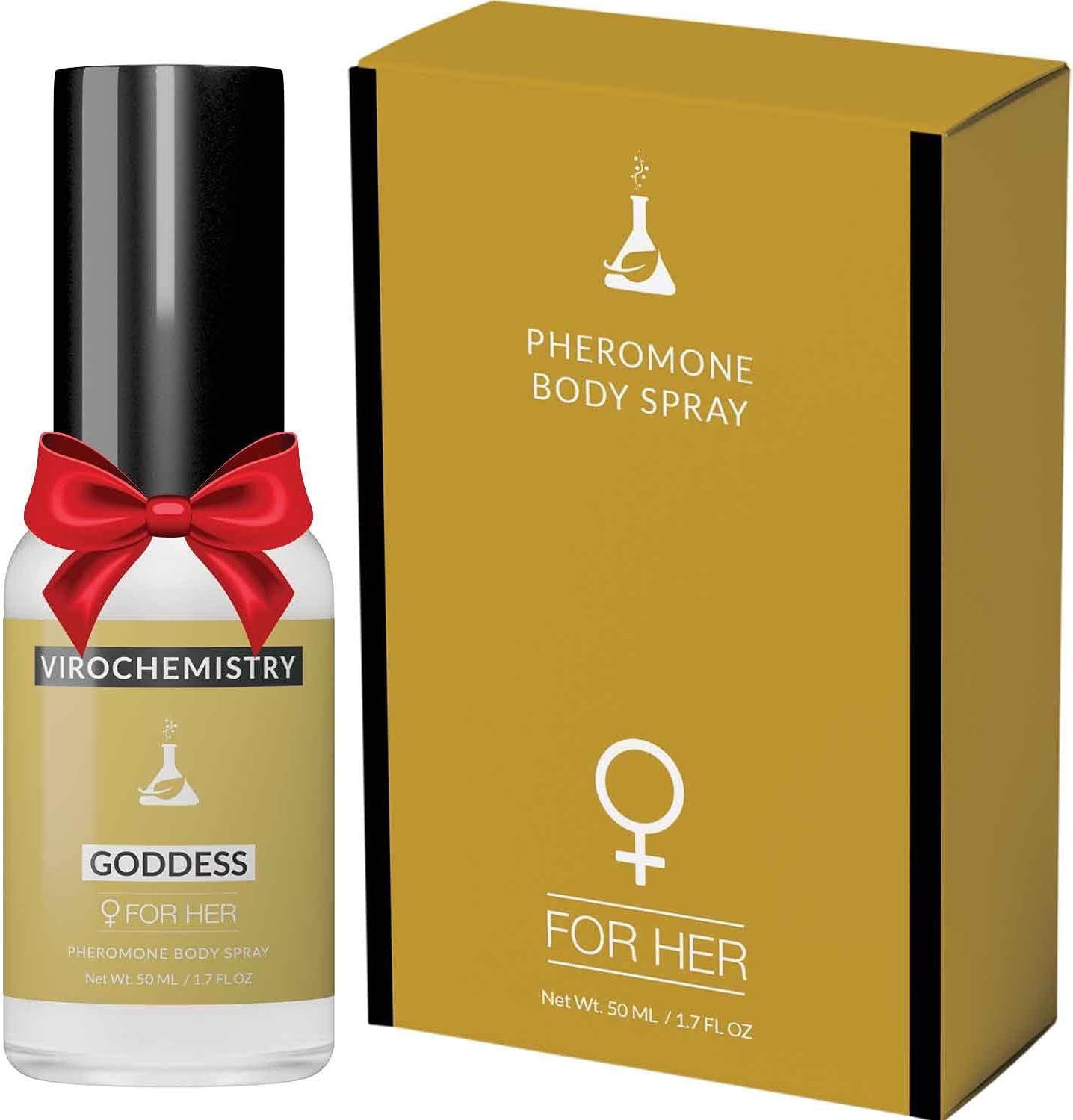Pheromones For Women (GODDESS) Body Spray - Elegant, Ultra Strength Organic Human Pheromones Fragrance Body Spray 50mL - [Human Grade Pheromones to Attract Men]