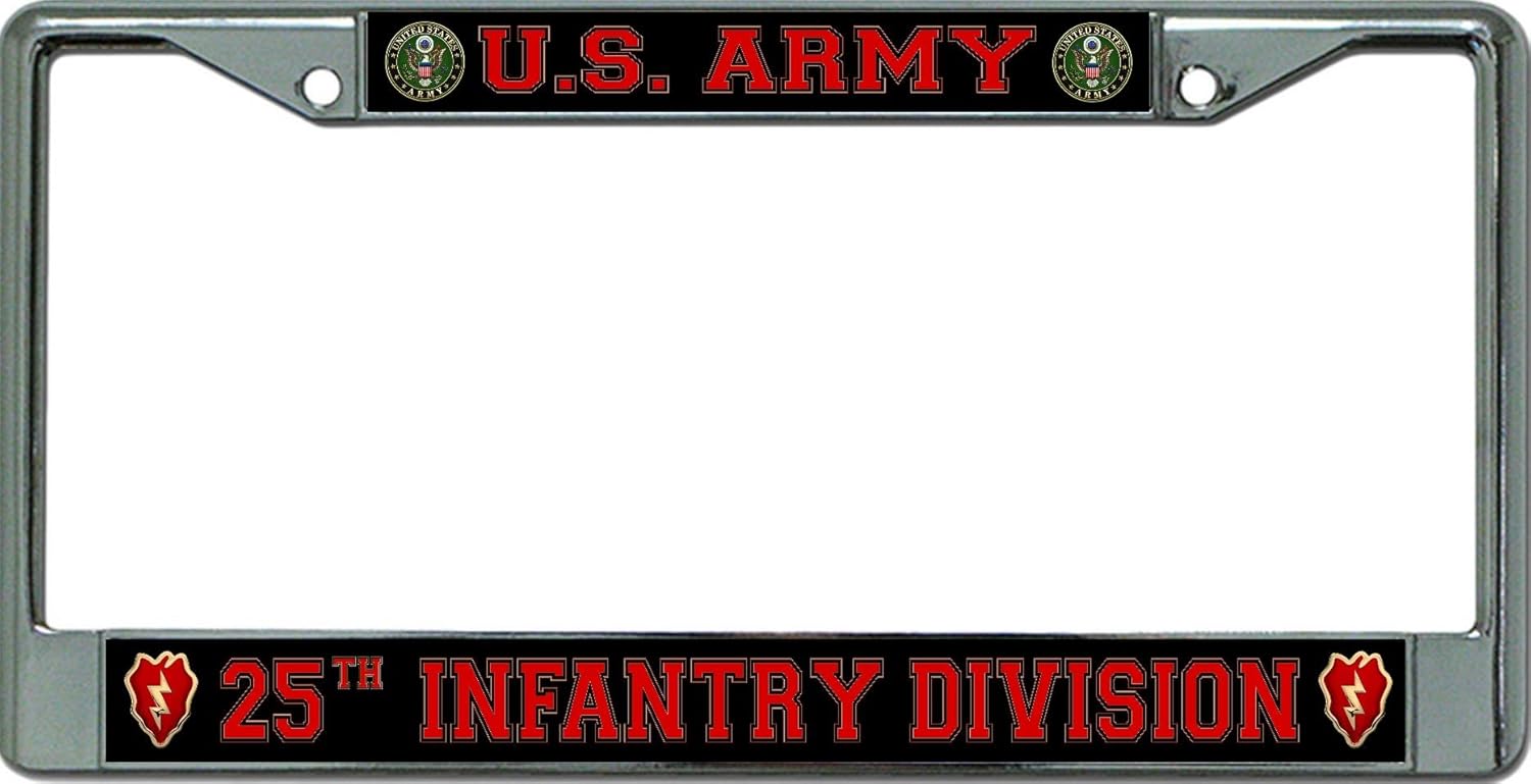U.S. Army 25th Infantry Division #2 Chrome License Plate Frame