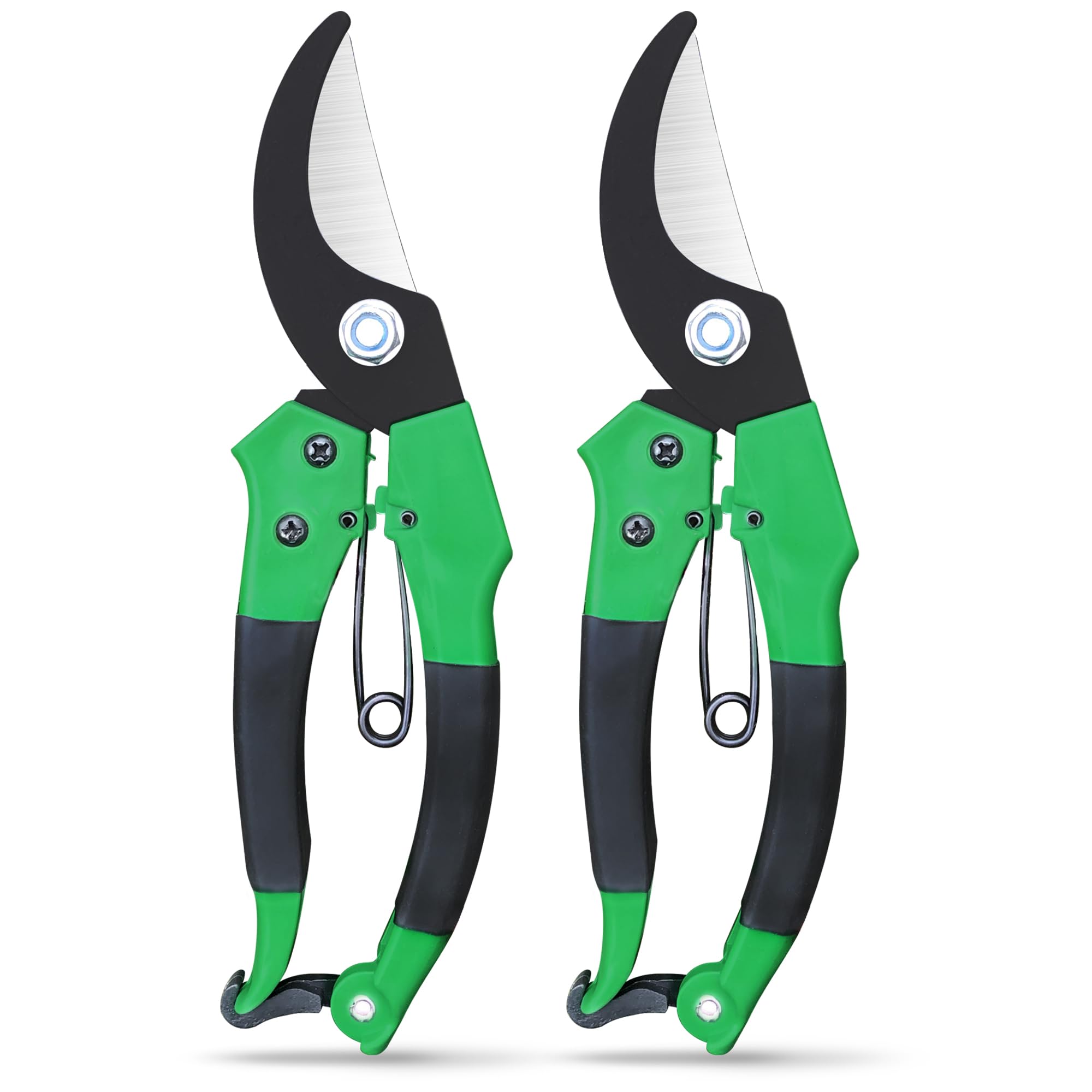 2pk Pruning Shears, 7" Ergonomic Grip Prurens for Gardening, Heavy Duty Garden Secateurs for Trimming, Cutting, and Deadheading, Garden Pruners Secateurs for Garden, Bushes, and Flowers