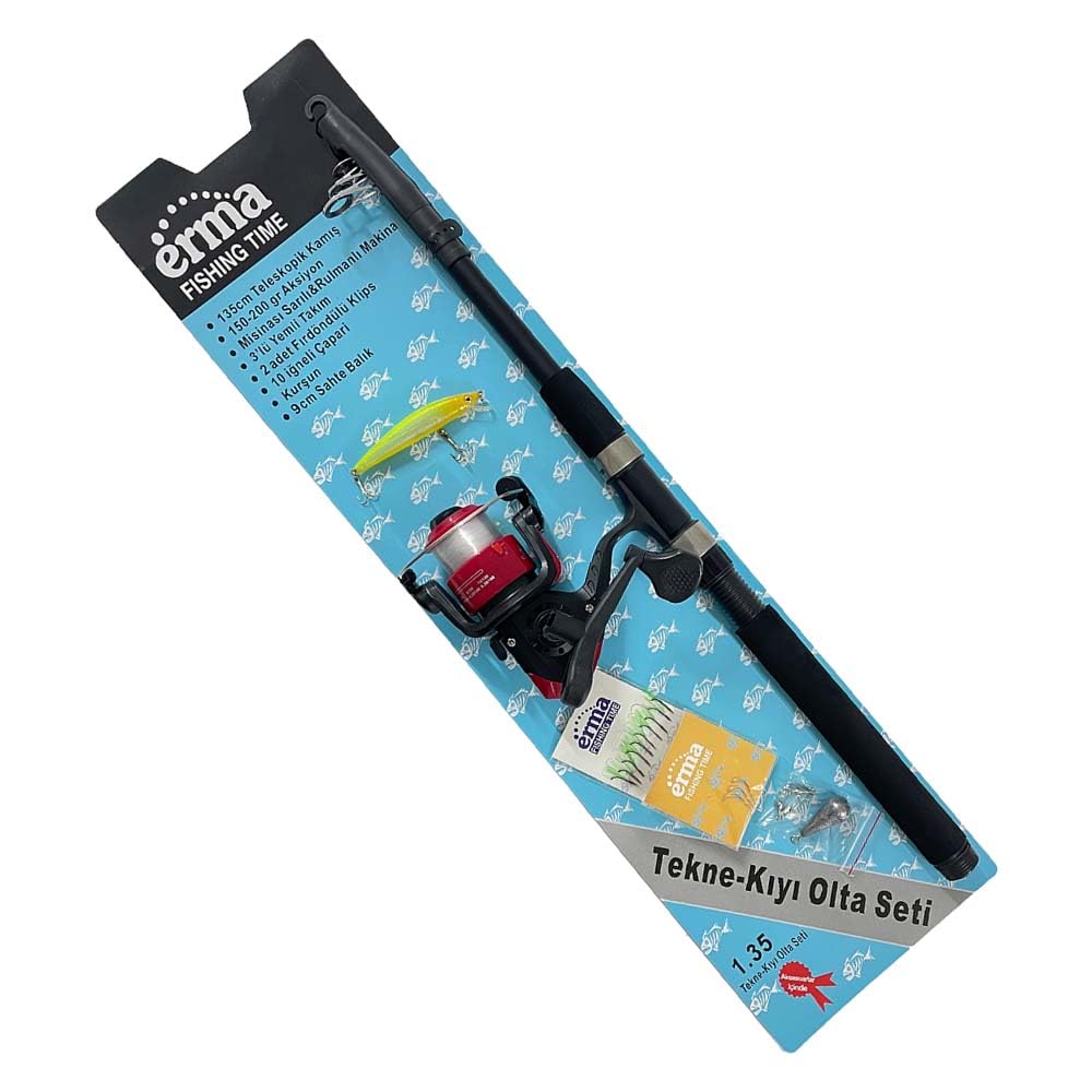 Alba Star, Erma Tam Takım Olta Seti 135cm Kamışla, Erma Combo, Set