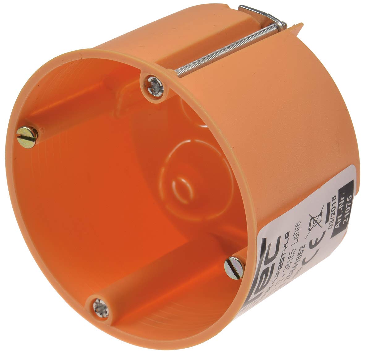 Hohlwanddose Schalterdose Gerätedose Ø 68mm x 47mm Tiefe 100 Stück Einbau Unterputzdose Orange