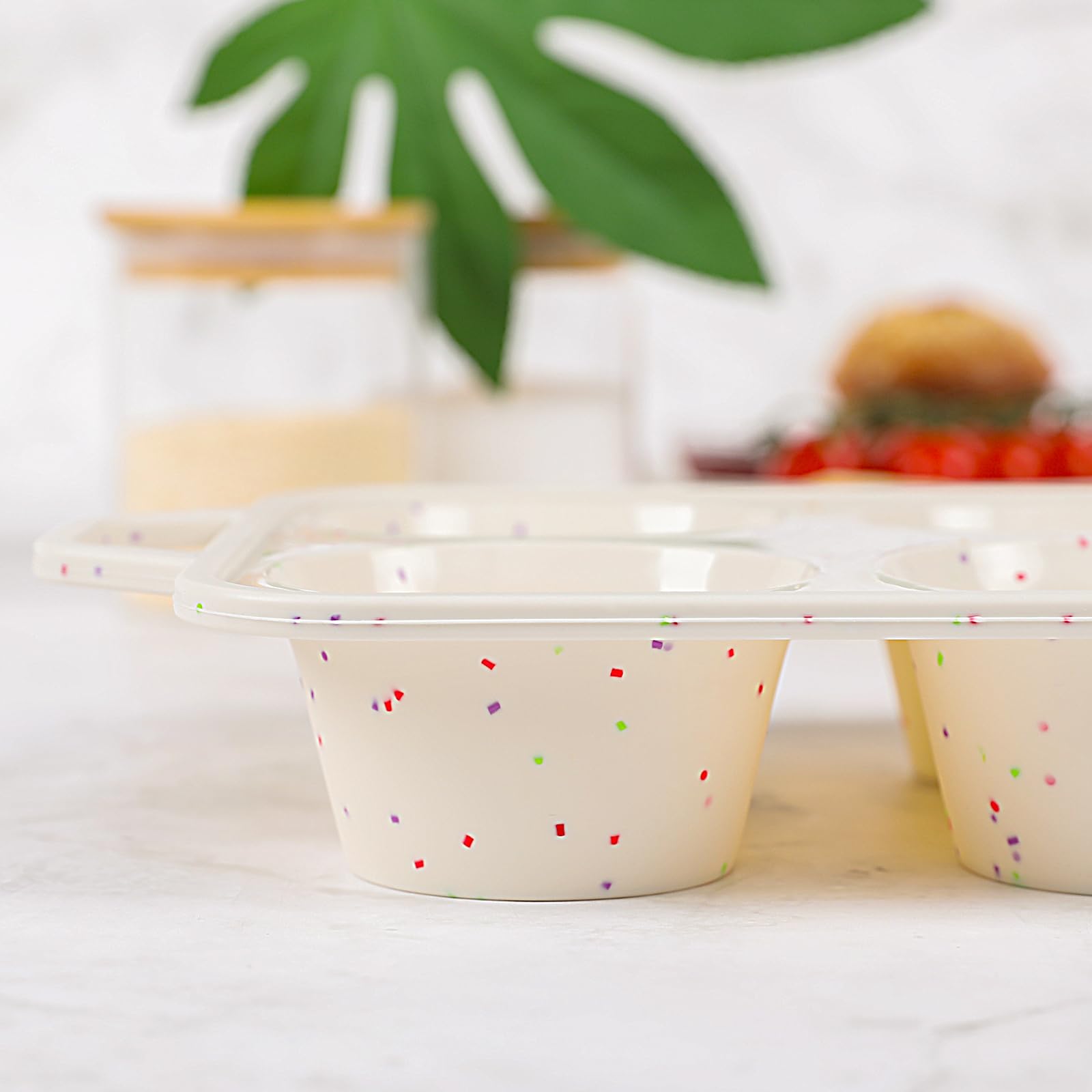 Vinino Jumbo-Muffinform mit metallverstärktem Rahmen, Silikon-Cupcake-Form zum Backen, 6 Mulden, Jumbo-Größe, BPA-freies Silikon-Muffinblech, Cupcake-Backform für den Ofen, spülmaschinenfest,
