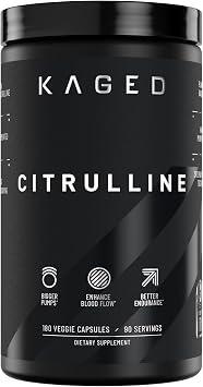 Kaged L-Citrulline Veggie Capsule | Nitric Oxide Booster | Enhanced Pumps | Improve Muscle Vascularity | Supplements for Men & Women | Unflavored | 90 Servings