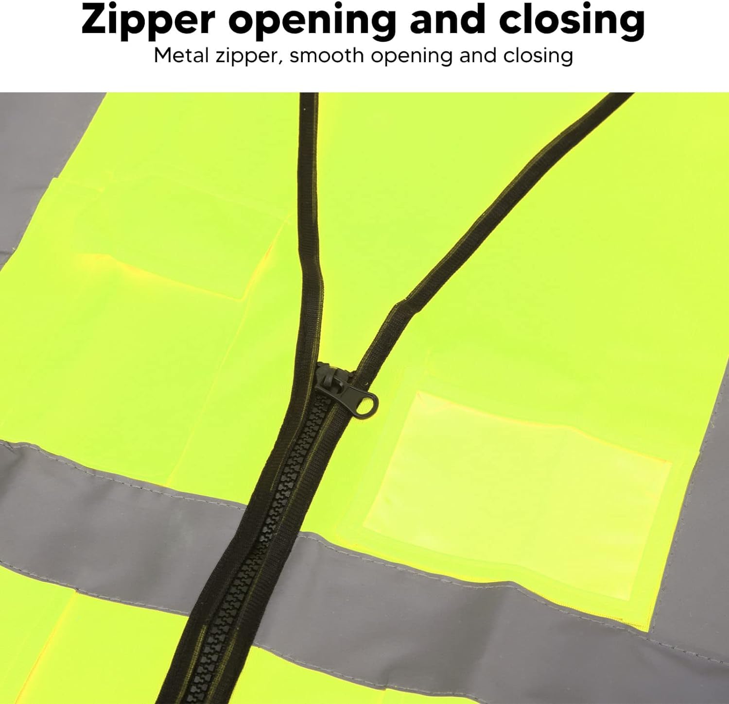 hi vis chaleco reflectante de alta visibilidad, Chaleco de seguridad, chaleco reflectante ligero, múltiples bolsillos, traje reflectante for correr