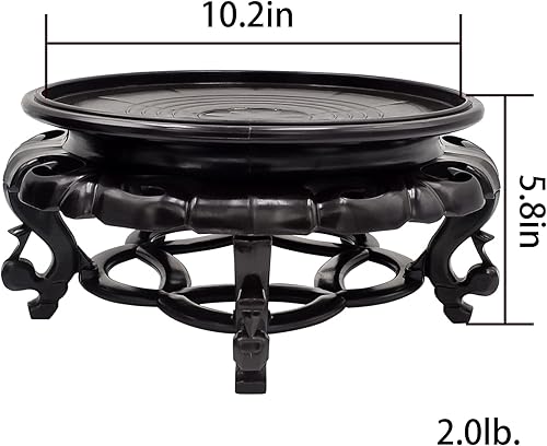 Miniatura 2 de fengshuisale Oriental Furniture - Soporte para pecera, base de jarrón estable para decoración del hogar (10.2 pulgadas)