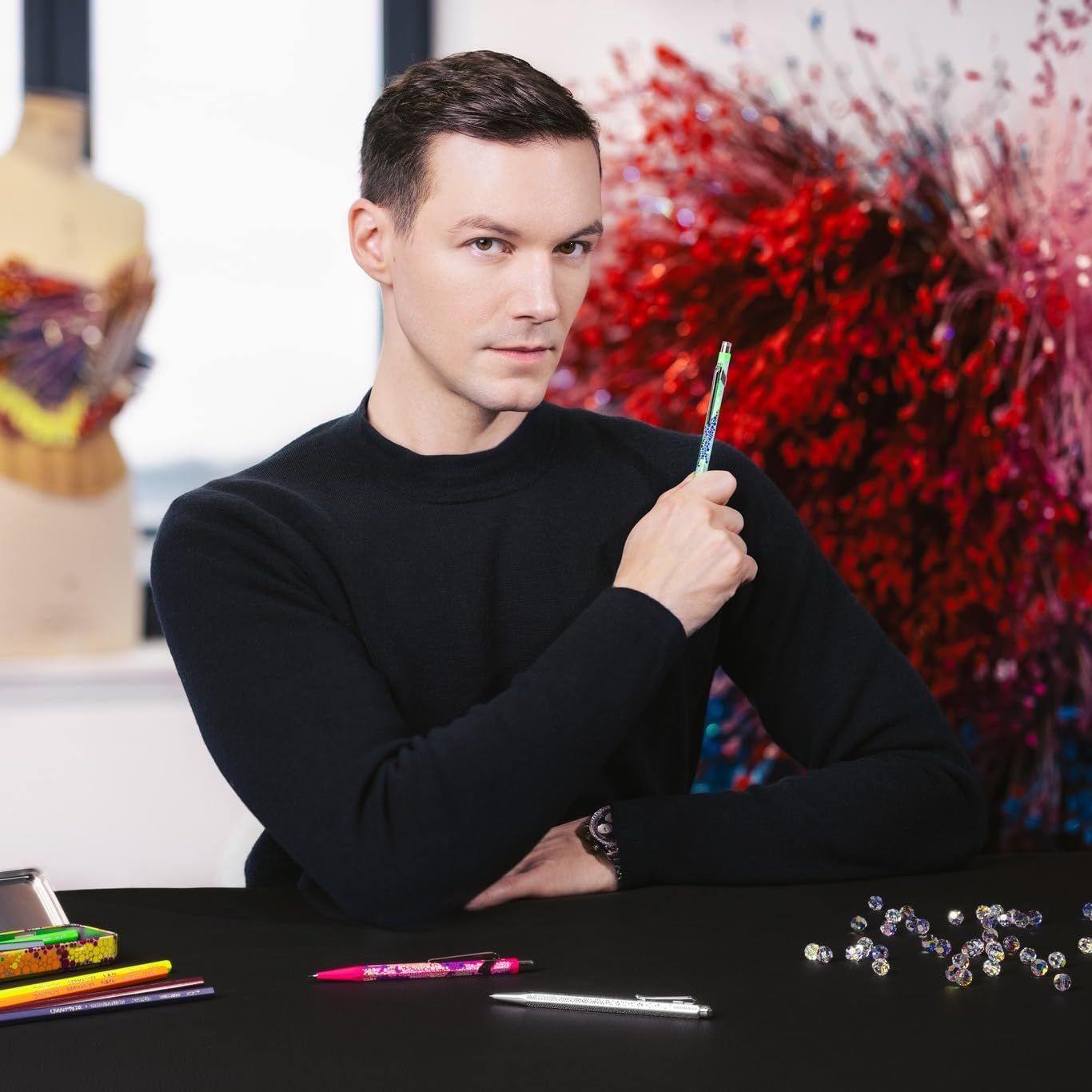 849 GERMANIER NEON GREEN BALL PEN — view 4