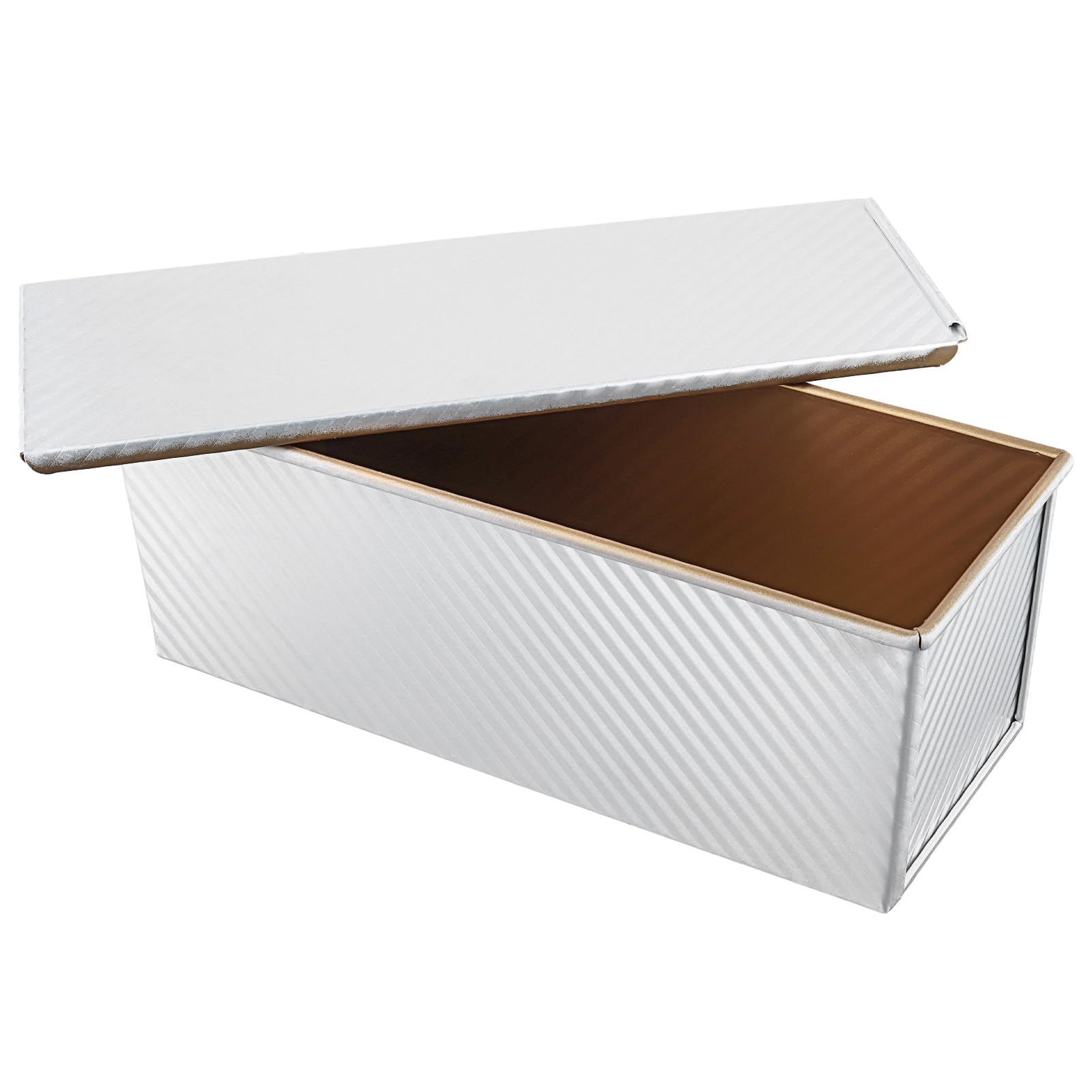 Pullman Moule à pain 34 x 13,5 x 12 cm avec couvercle, 1 000 g, anti-adhésif, en alliage d'aluminium, pour la cuisson du pain, des gâteaux, des desserts, des sandwichs