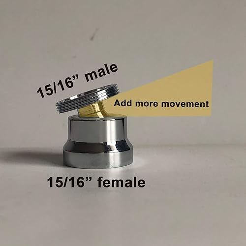 MISSMIN Grifo Aeartor Adaptador giratorio 1516 pulgadas macho a 1516 hembra convertidor