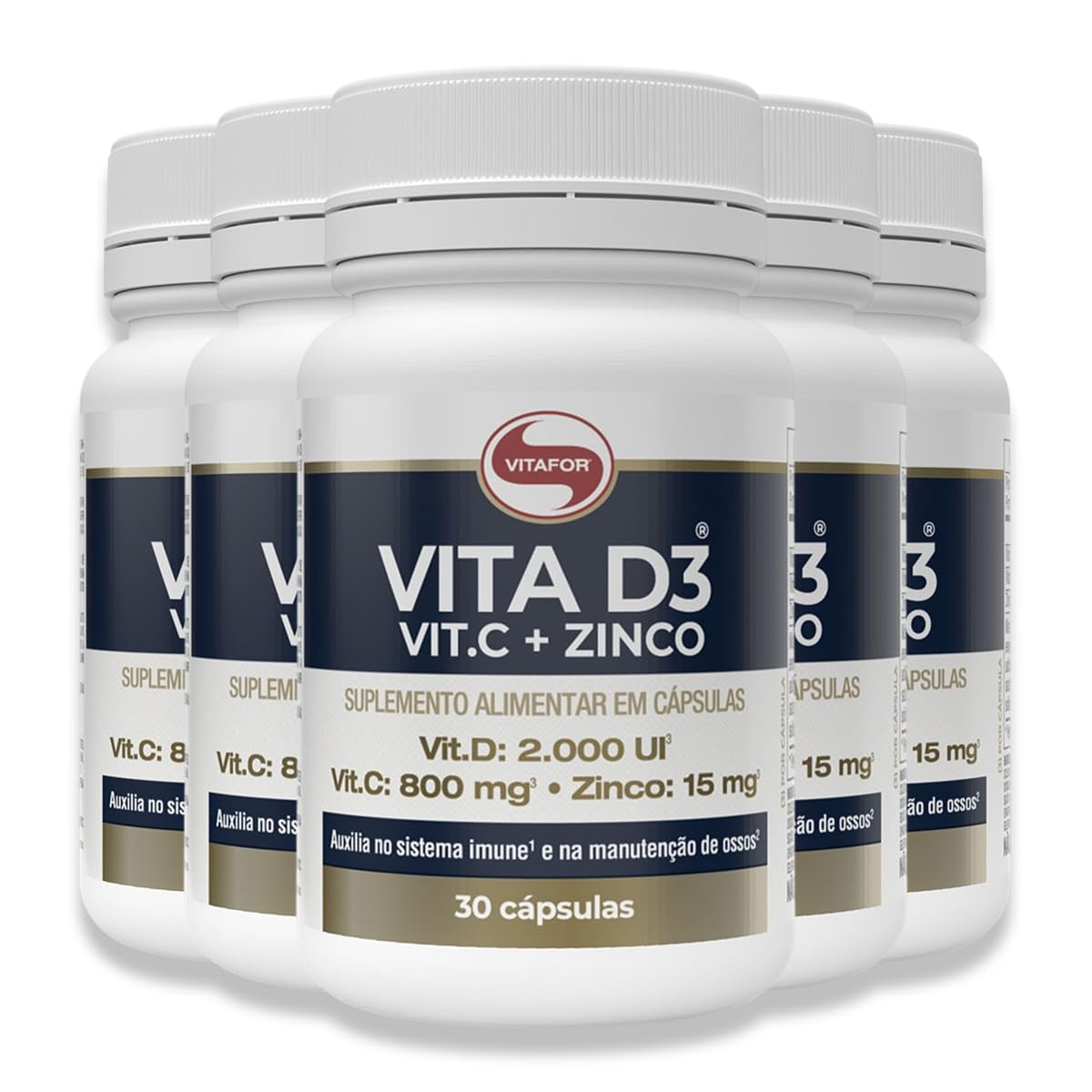 Kit 5 Vita D3 + C + Zinco Vitafor 30 Cápsulas em promoção! Veja a oferta e mais achadinhos de Vitaminas & Suplementos 2 Hoje é o melhor dia para comprar Kit 5 Vita D3 + C + Zinco Vitafor 30 Cápsulas com aquele preço maroto! Promoção! Aproveite a oferta! 2