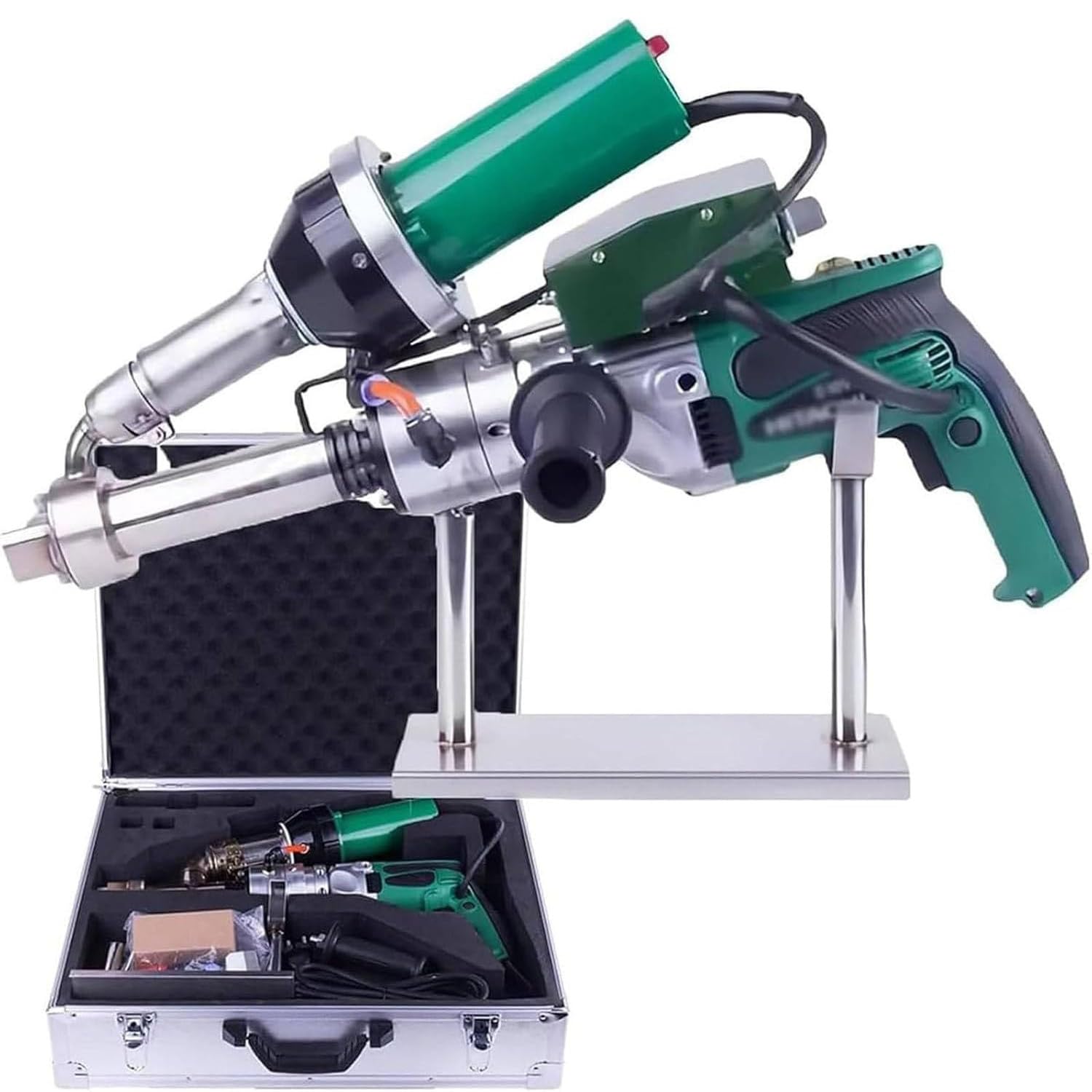YXYLJOZ Handheld Plastic Extrusion Welder Kit with Hot Air Gun for Vinyl Welding, Ideal for DIY Repairs and Professional Use