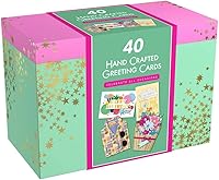 PRO4ALL Hand Crafted All Occasion Greeting Cards Collection, 40-Count Premium Handmade Set
