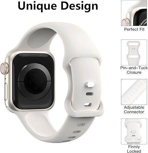 Miniatura 2 de Paquete de 6 correas deportivas compatibles con Apple Watch de 1.575 pulgadas, 1.496 pulgadas, 1.614 pulgadas, 1.654 pulgadas, 1.732 pulgadas, 1.772