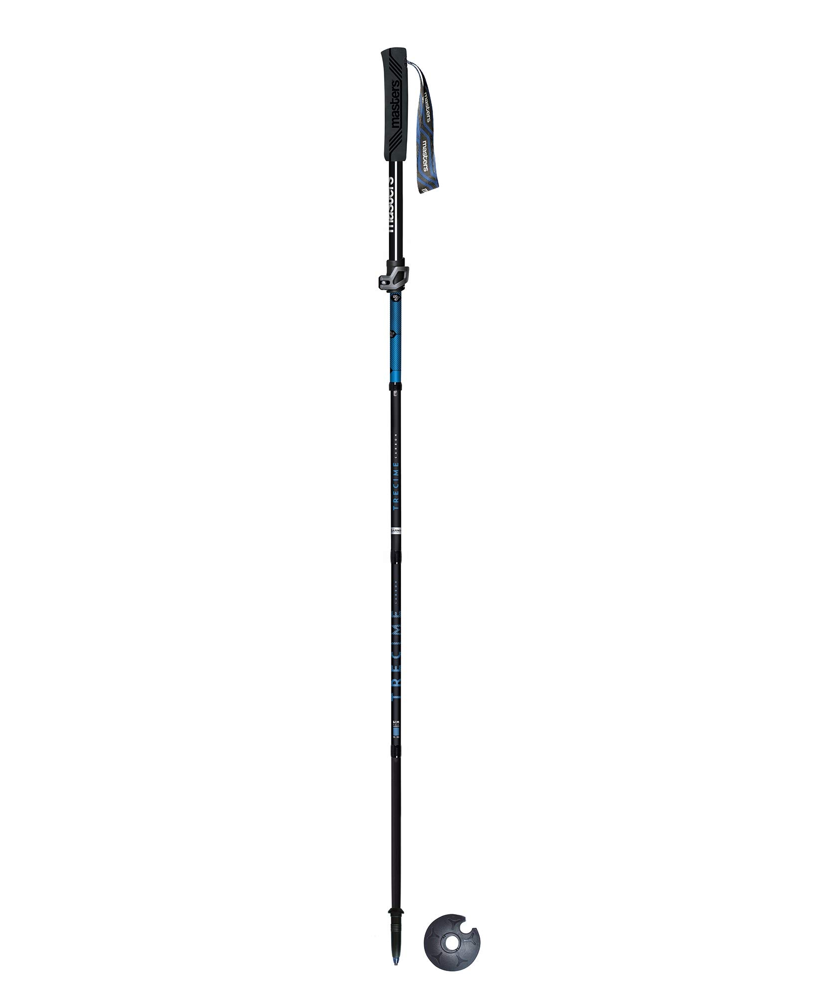 Masters Unisex Trecime Carbon kijek trekkingowy, niebieski (niebieski), rozmiar uniwersalny