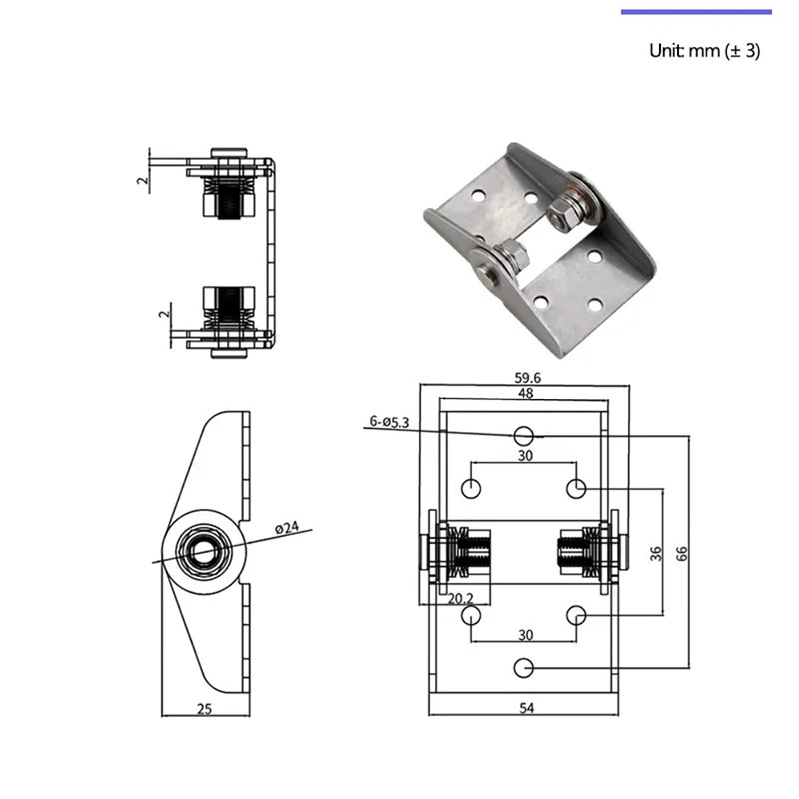 Cerniera di smorzamento regolabile 16 Nm Acciaio inossidabile 304(XG11 014 4 10 1.0N.m)
