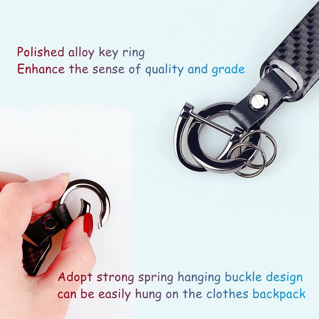 Car 3 color keychain carbon fiber resin leather alloy Set Fashion Sports car keyring - Image 5