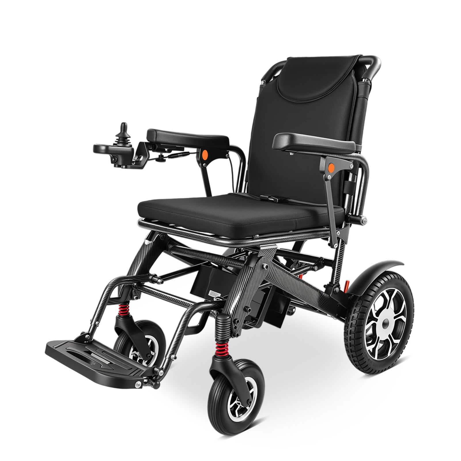UYSELA Sedia a Rotelle Pieghevole Leggera, Sedia a Rotelle Elettrica, Carrozzina Elettrica per Anziani con Funzione di Ripiegamento Automatico