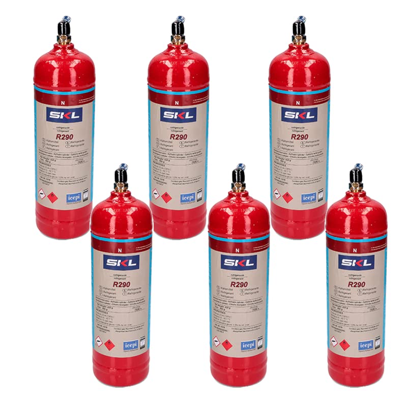 R290 gaz réfrigérant propane REPORSHOP 6 bouteilles 370g pour recharge de climatisation