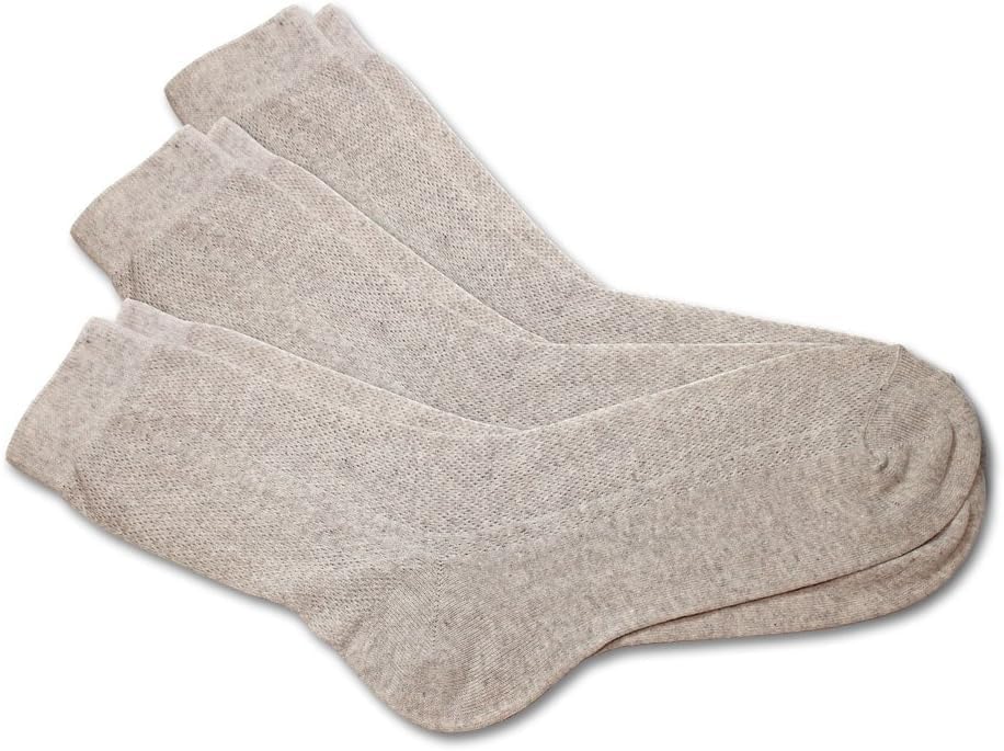 Linen Crew Socks, Machine Washable, 100% Natural Linen, Light Gray2