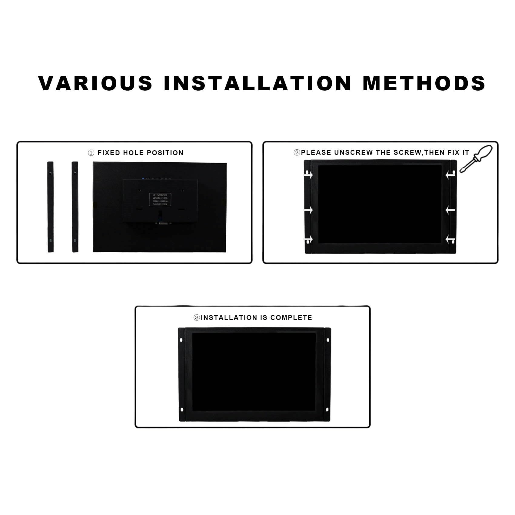 VSDISPLAY Monitor LCD industriale IPS da 11,6 pollici 1366x768 4:3 400 nits
