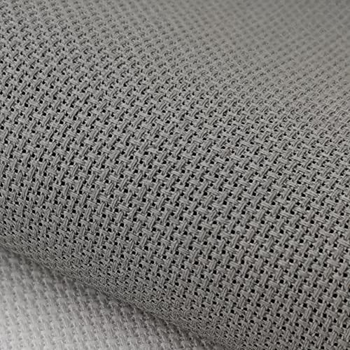 Image of KCS 3 pc of 12 inch x 18 inch 18CT Counted Cotton Aida Cloth Cross Stitch Fabric (Pearl Grey+Light Steel Grey+Medium Grey)