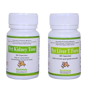 Herbveda Pet Kidney Tone & Pet Liver T Forte, 120 Grams