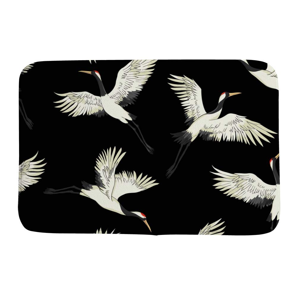 Tapis de bain en mousse à mémoire de forme motif oiseau