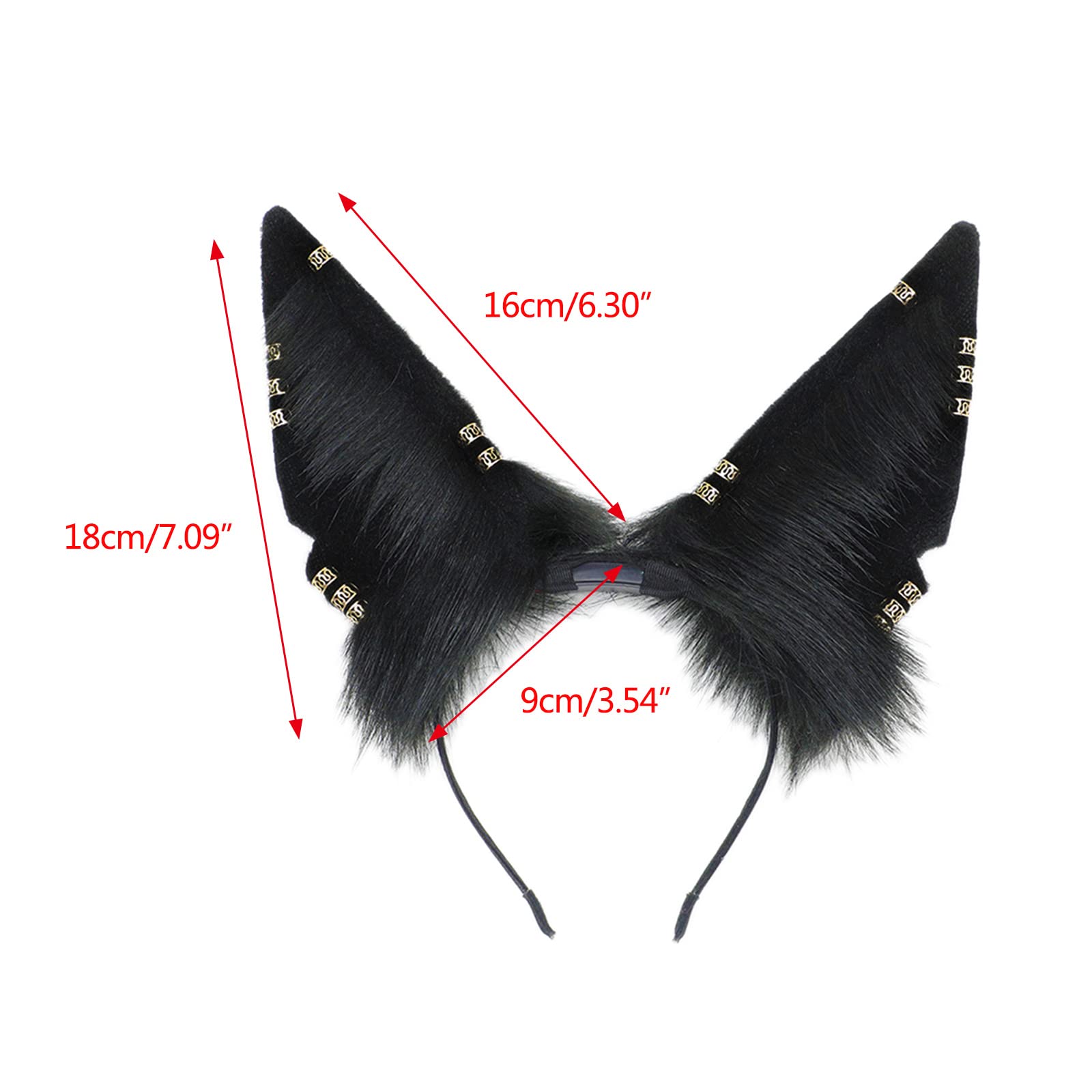 Cerchietto con orecchie di gatto peloso orecchie da cucciolo realistiche orecchie di animale copricapo accessorio gotico cosplay celebrazioni
