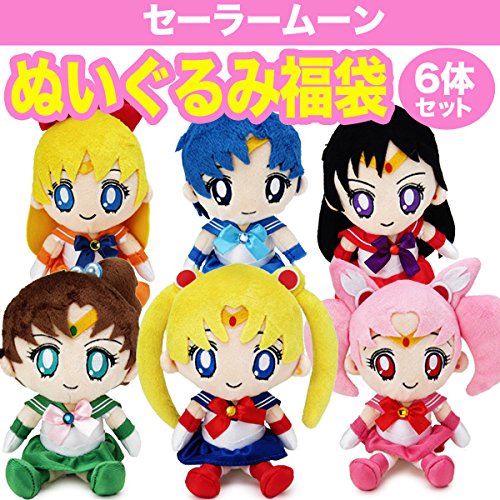 Amazon.co.jp: (6体セット) 福袋 ミニ ぬいぐるみ クッション 美少女