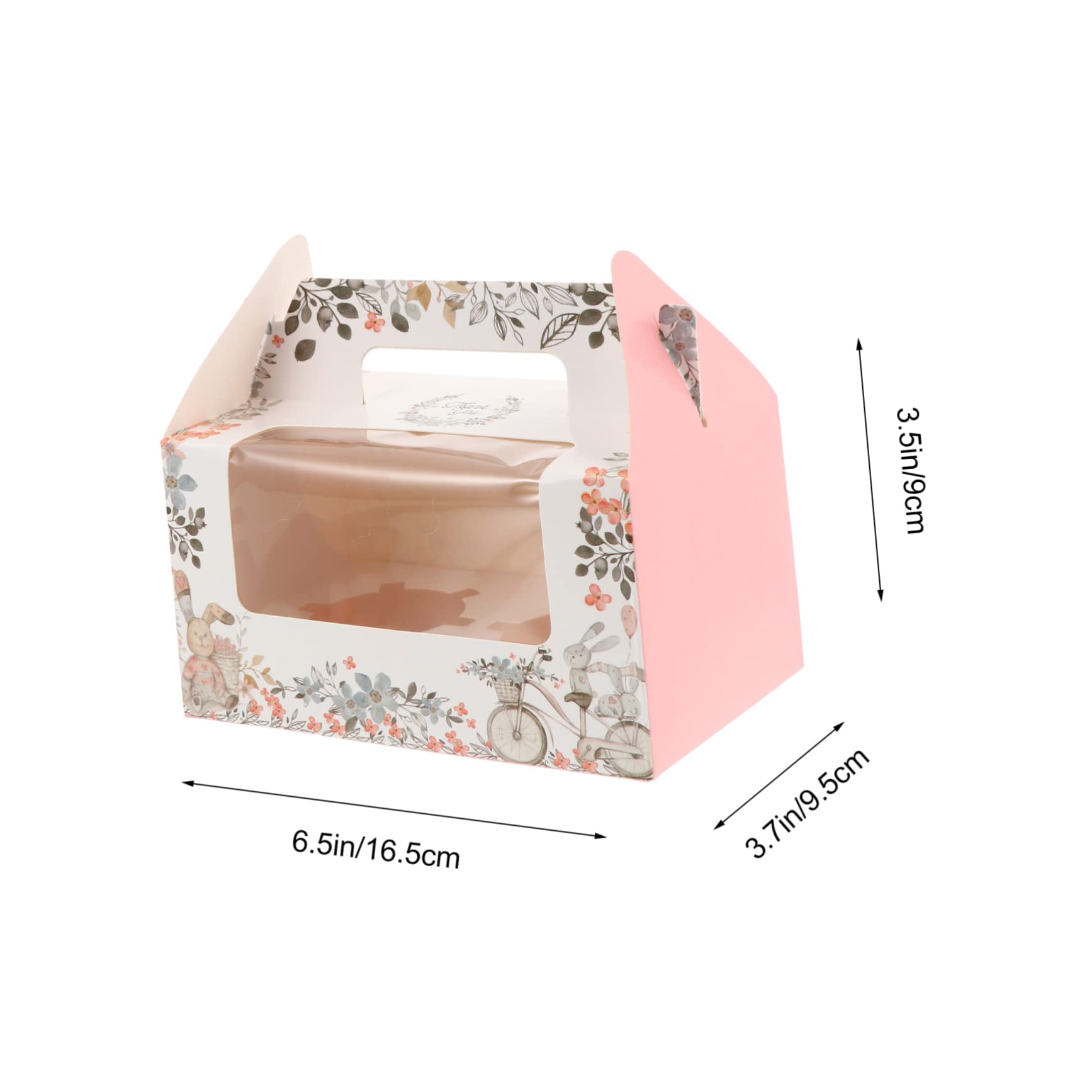 STOBAZA 10pcs Muffin Box Window Cupcake Carrier Cake Carrier Box Safe Material Dessert Packing